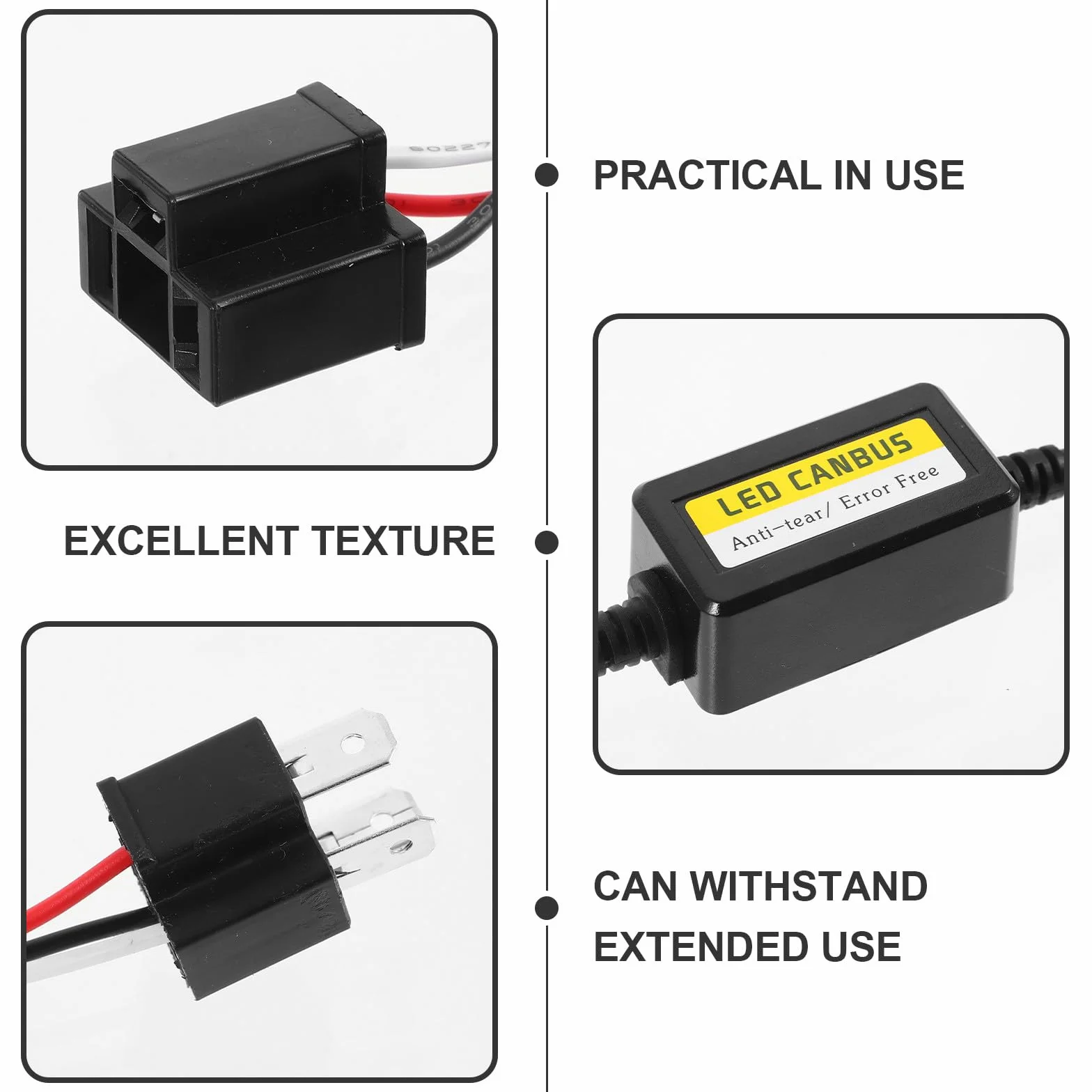 YARNOW LED H4 Auto Lampadine Nero Anti-sfarfallio per Computer Veicolo