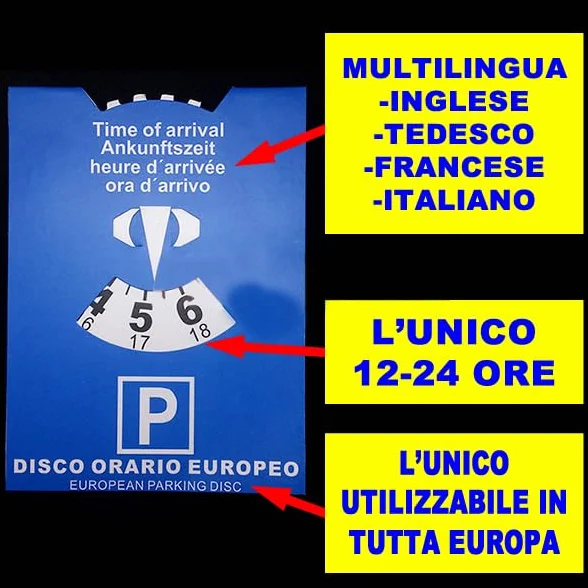 Generico Europeo orario cartoncino Disco Macchina Rigido Auto Camion Camper parcheggio