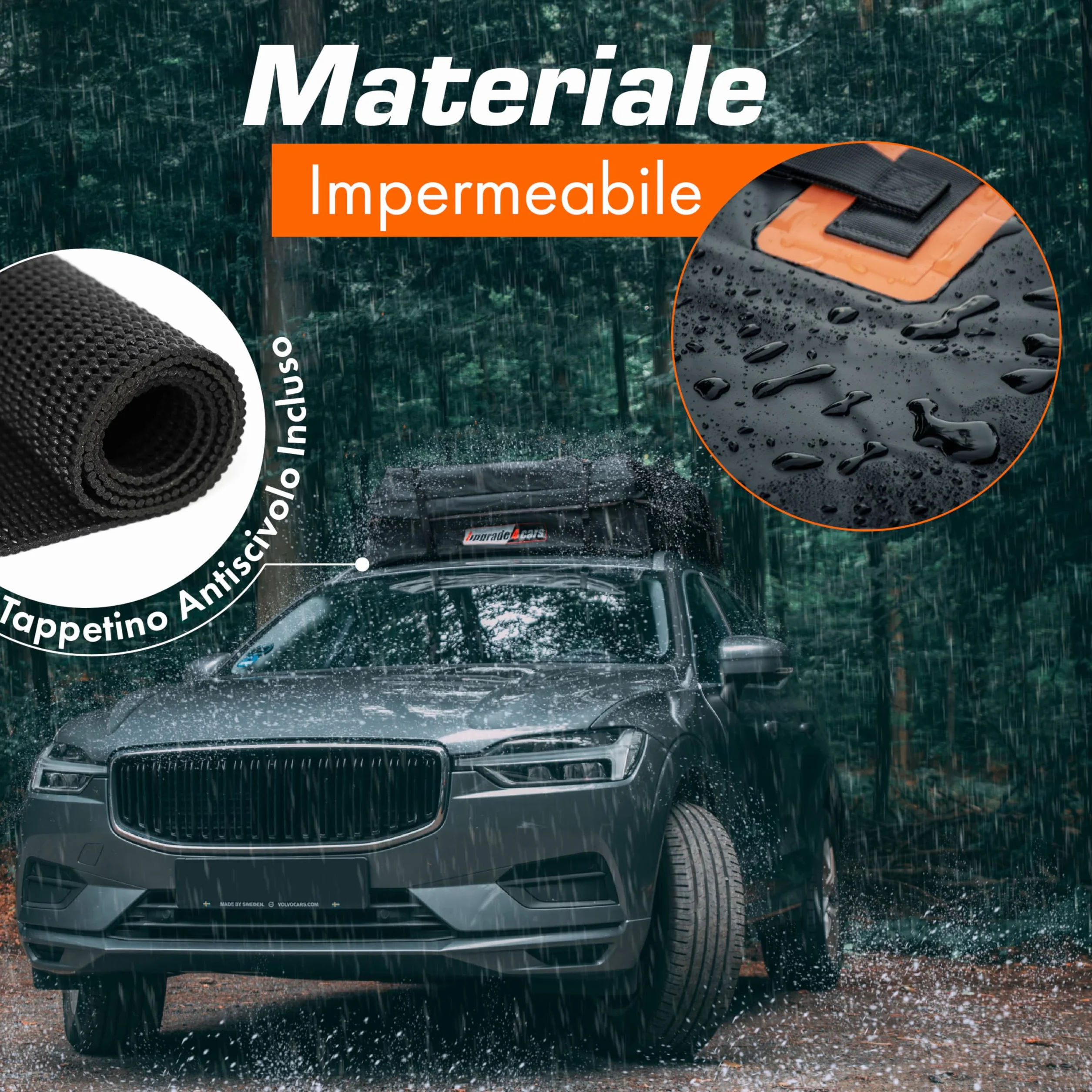 Upgrade4cars Borsa da Tetto Auto Universale Impermeabile Pieghevole 130x110x40 cm 566L