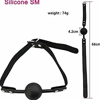 Black Ball Mouth Sports Gioco di ruolo collaborativo silicone traspirante perforato