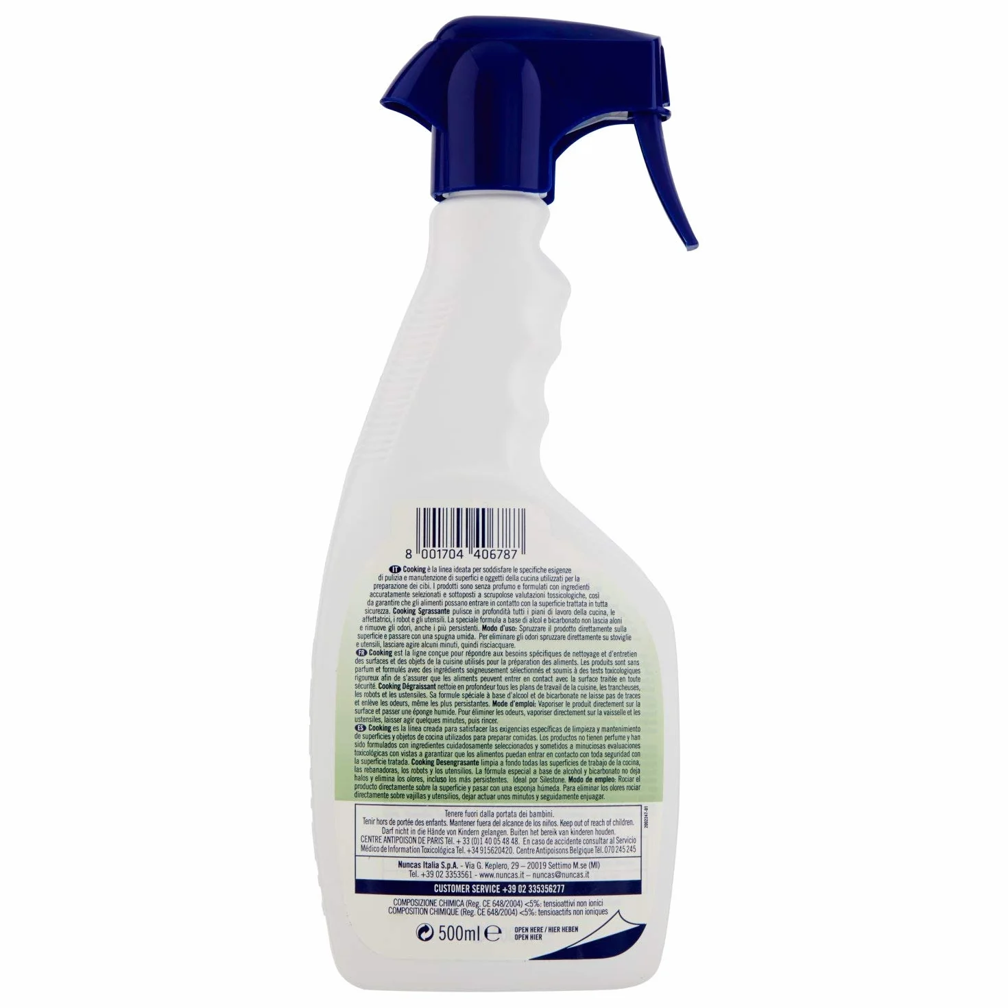 Nuncas Sgrassante Superfici a Contatto con gli Alimenti 500ml