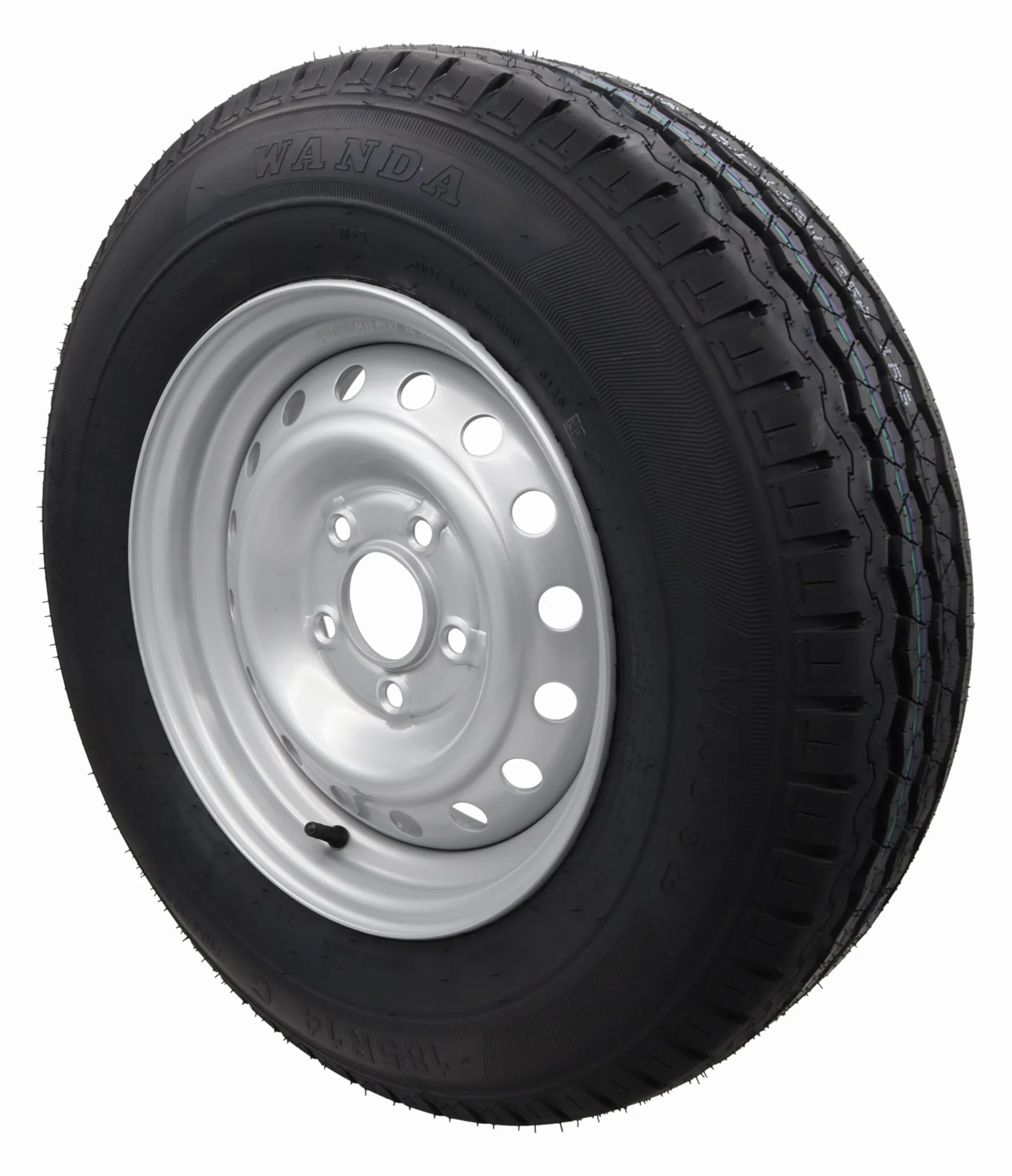 Ruota completa 185R14C 112 x 5, 900 kg, ruote da 14", 185/14 R 14 C, per rimorchio (2 pezzi)