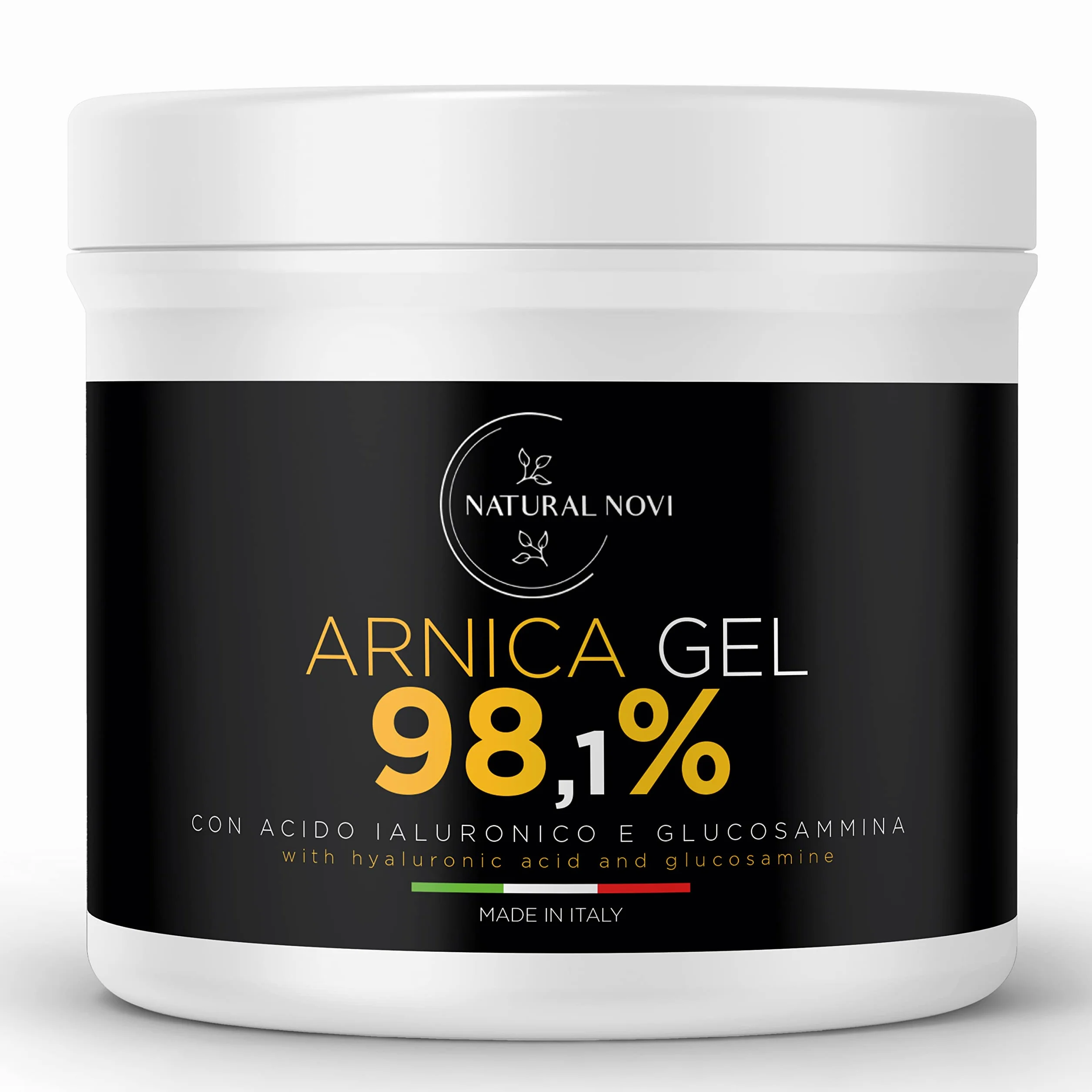 Arnica per Cavalli Uso Umano 98,1% 550ml con Acido Ialuronico, Glucosamina, Menta, Lavanda