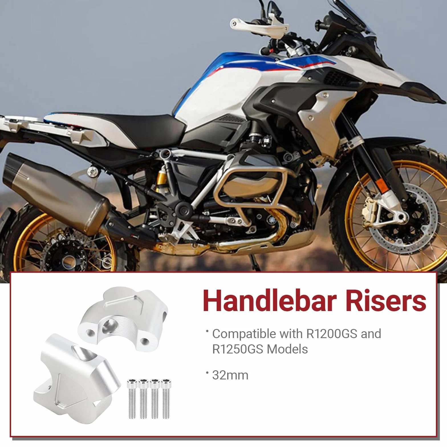 OUKENS Manubrio Riser 30 mm R1200GS R1250GS Adattatore Montaggio Morsetto