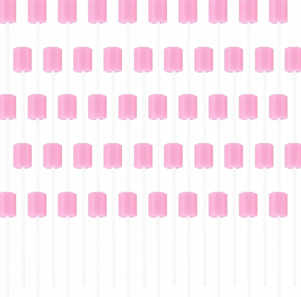Tamponi Orali Bastoncini Cotone Igiene Orale 100 Pezzi Rosa