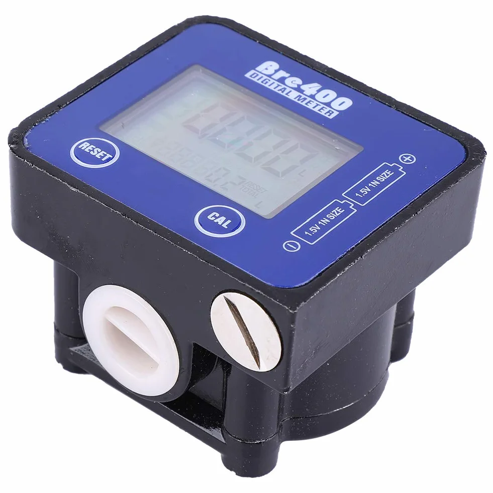 Misuratore di Portata dell'Acqua, Misuratore di Portata 1/2" Misuratore di Portata Dell'olio Contametro Display LCD 1% di Alta Precisione per Benzina Blu