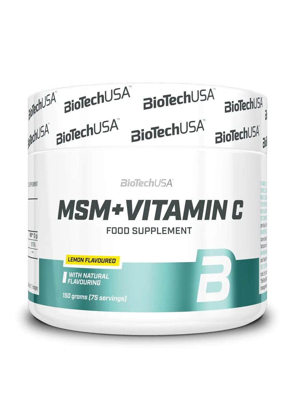 BioTechUSA MSM + Vitamin C, Integratore in polvere con vitamina c e msm solubile, 150 g, Limone