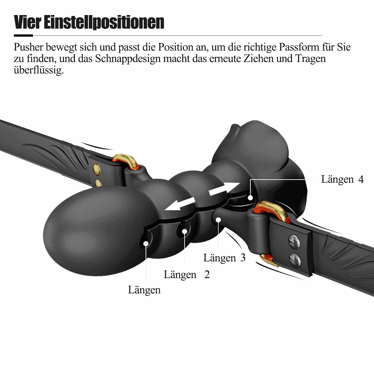Bavaglio Bocca Estremo BDSMJOY con Cintura in Silicone Regolabile, Giocattoli Sessuali SM Coppie (Nero)
