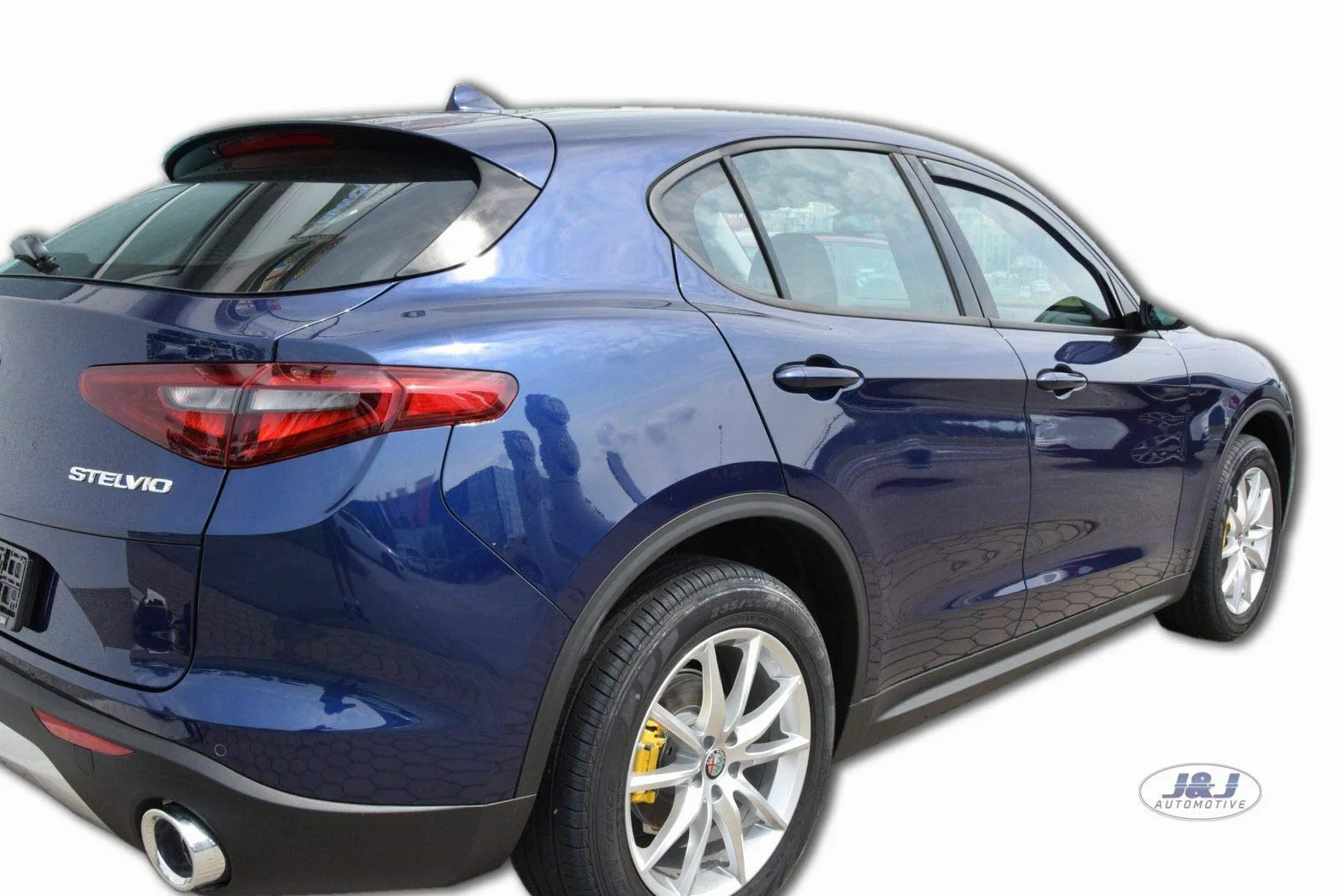 Deflettori d'Aria J&J AUTOMOTIVE per Alfa Romeo Stelvio 2017, Nero Fumé Oscurato Heko, Set 2 Pezzi