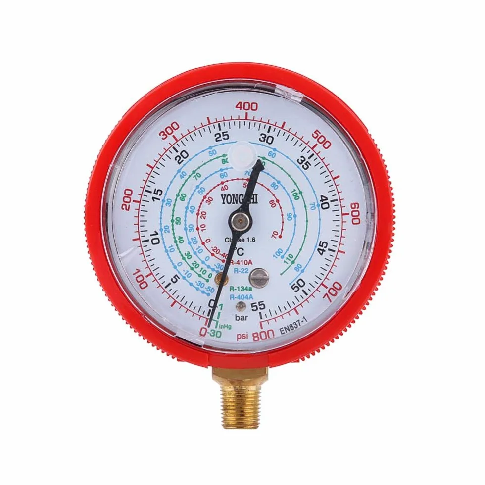 Manometro per condizionatore d'aria per auto, coppia di kit per manometro per alta e bassa pressione refrigerante R410A R134A R22