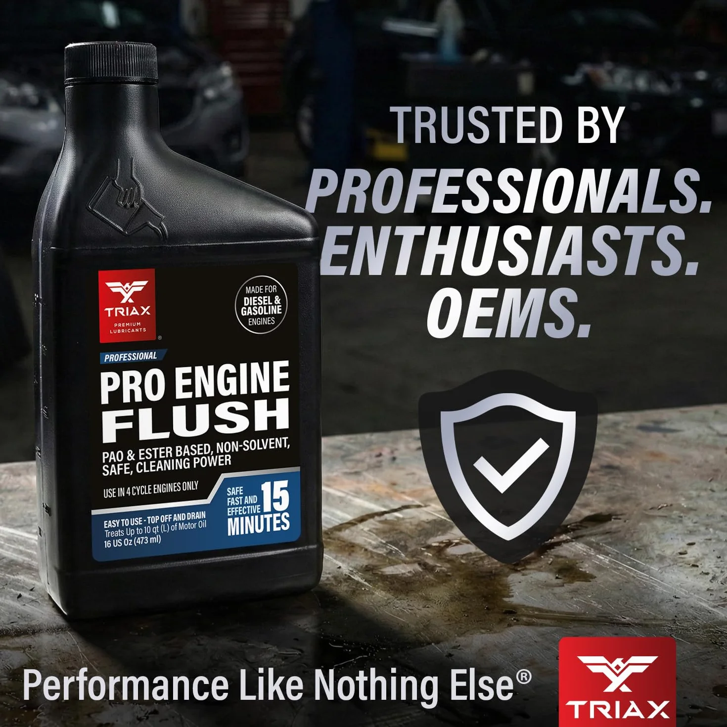 TRIAX Pro Engine Flush Sintetico Pulizia Motore Rimuove Morchie Residui Carboniosi Non Solvente