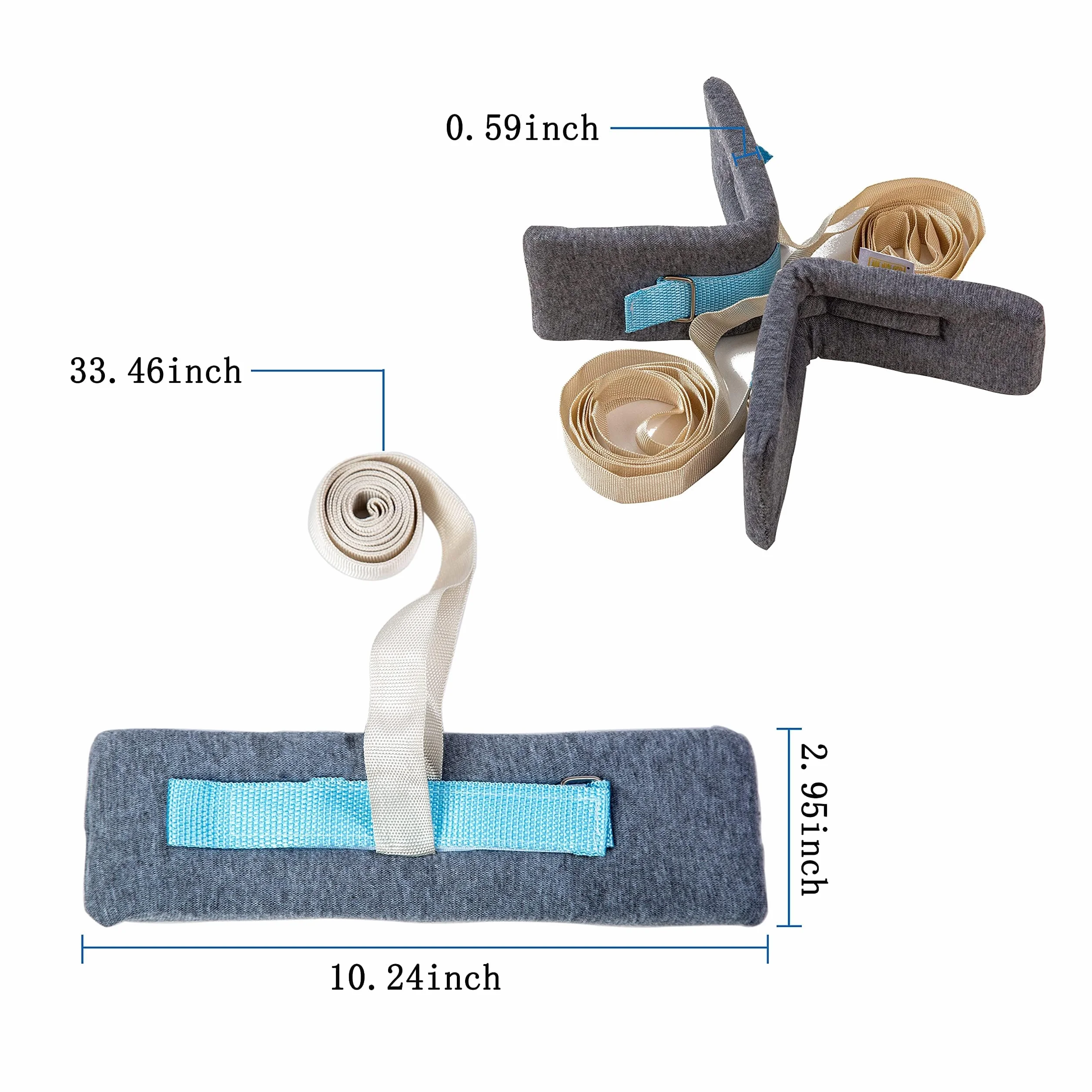 Cinghie anti-strangolamento in spugna 4PCS per arti letto ospedaliero paziente cintura di ritenuta anti-estubazione