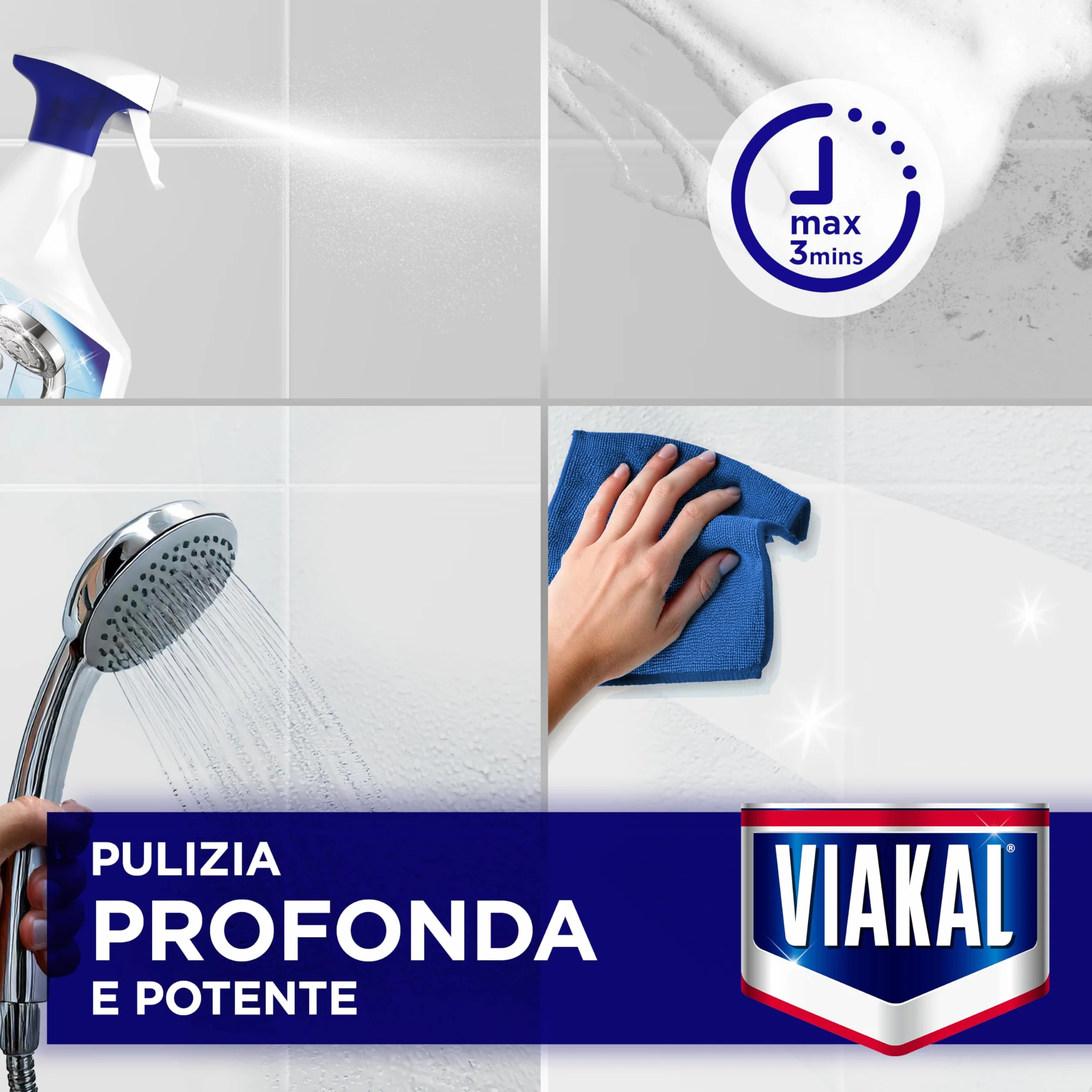 Viakal Spray Anticalcare XXL 800ml Fresco Profumo Anti-Goccia