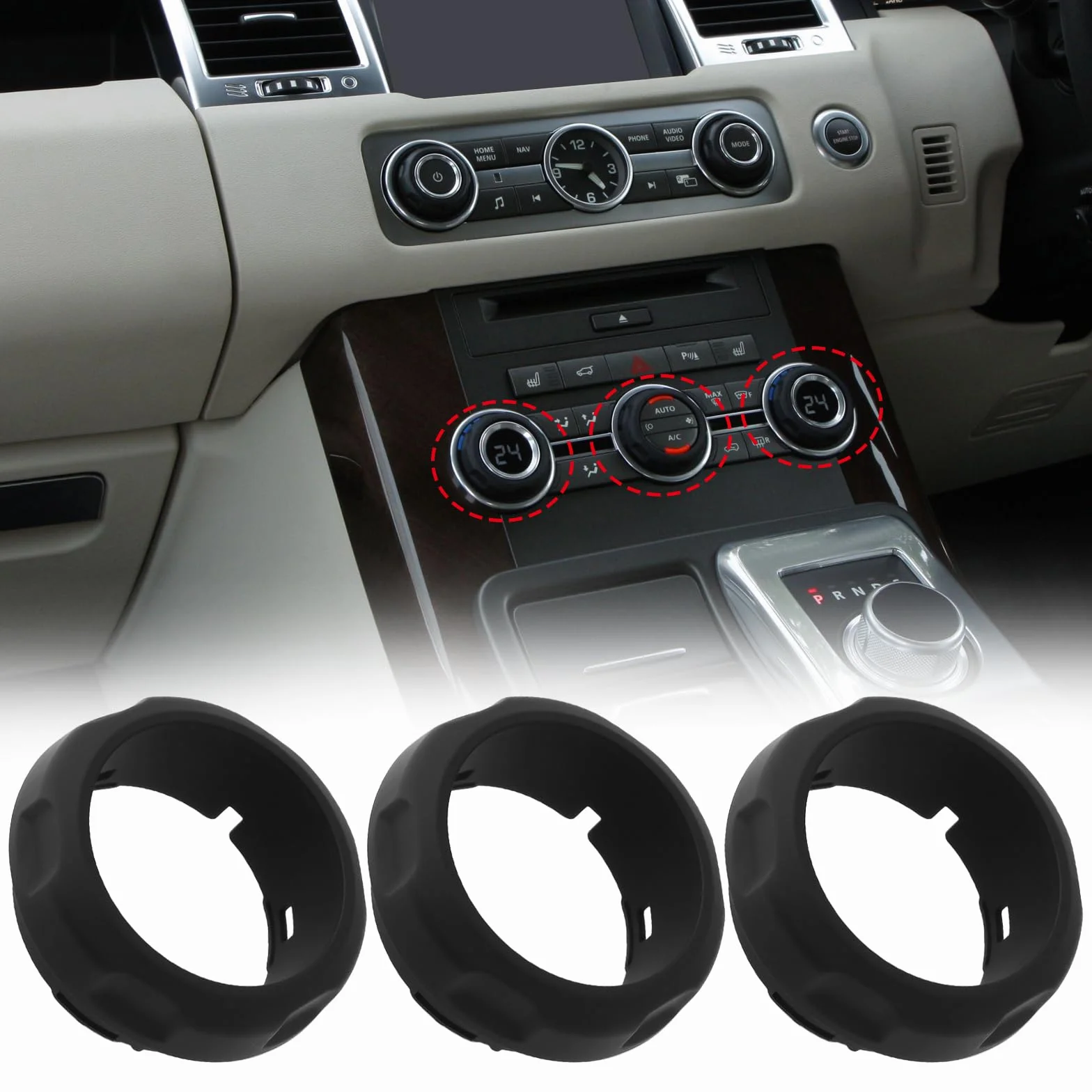 3 Pezzi Di Ricambio Per Manopola Di Controllo Del Volume Dell'aria Condizionata Della Console Centrale Dell'auto LR029591