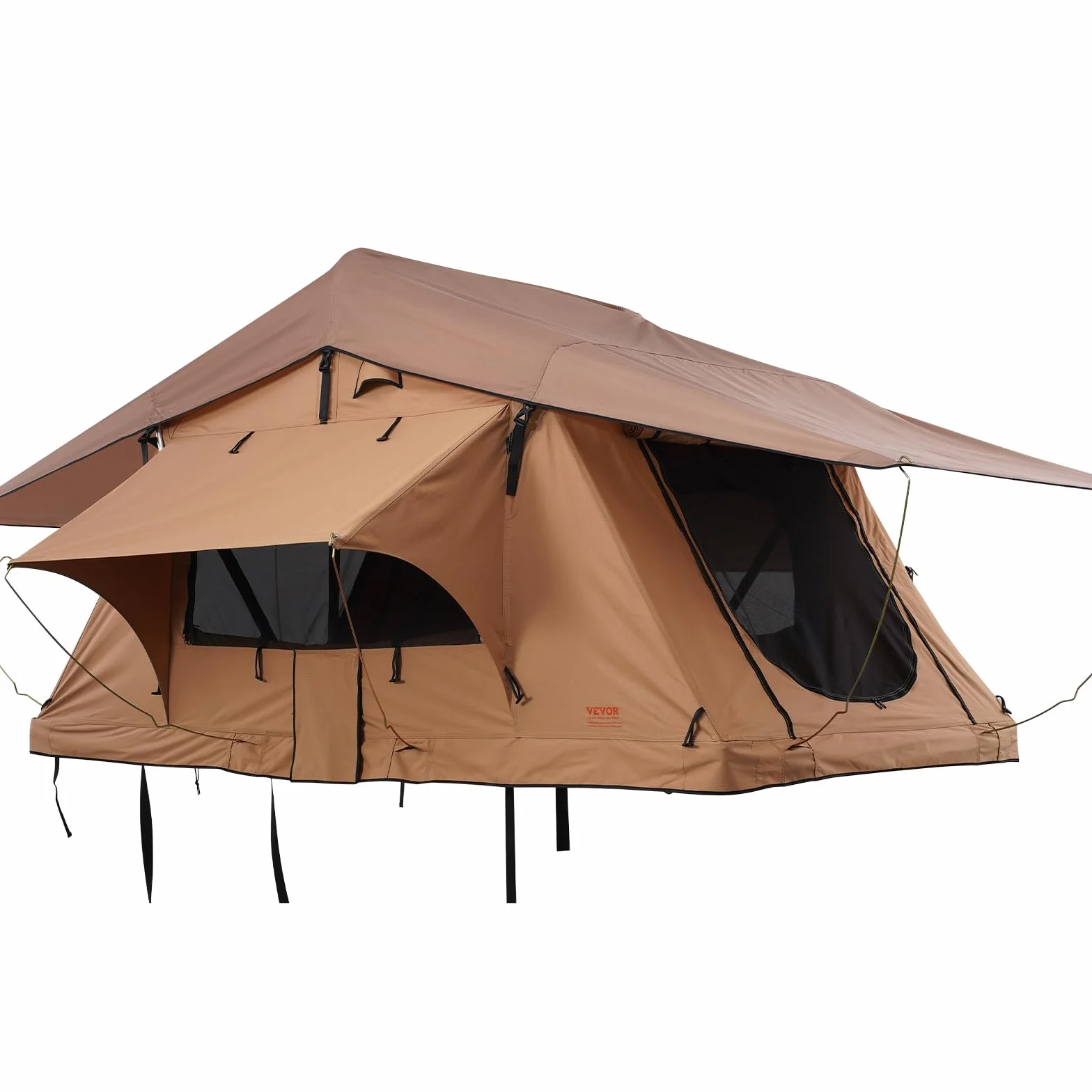 VEVOR Tenda da Tetto Rigida Naturnest Pieghevole 2-3 Persone Impermeabile con Scala Telescopica e Materasso