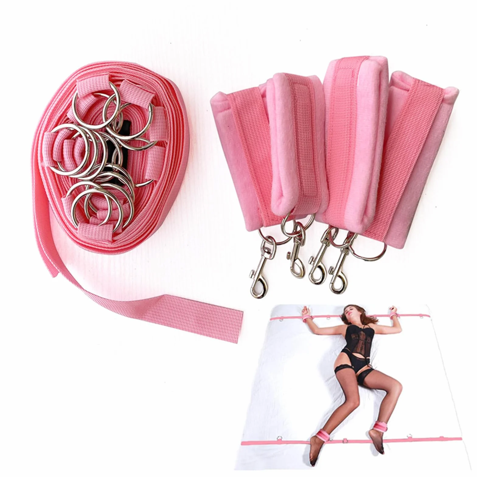Giocattolo Kit Bóndàgé Cinture frustinó sadómaso accessori Béd Sésso trappola giochi erótītīci donna