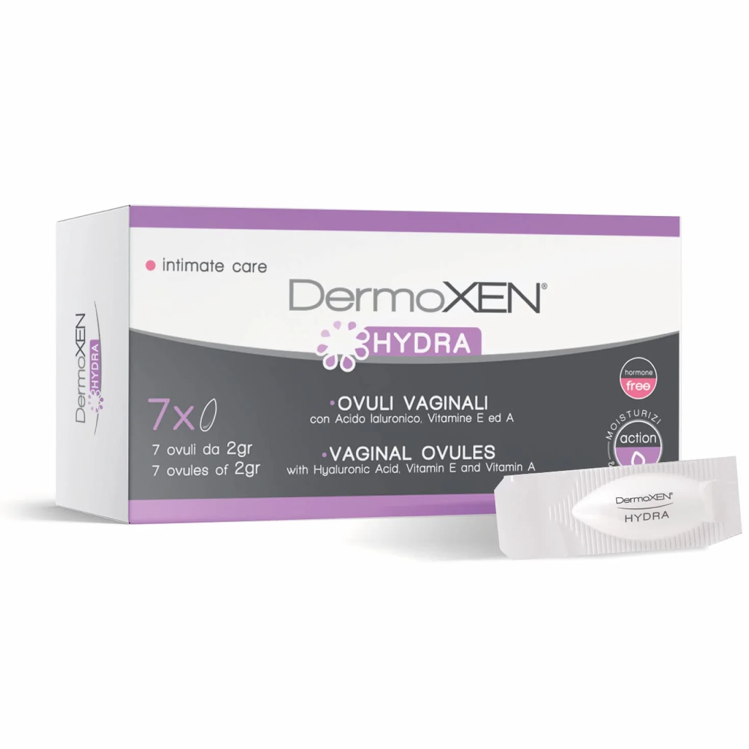 DERMOXEN Ovuli per Secchezza Intima in Menopausa 7 pezzi con Acido Ialuronico