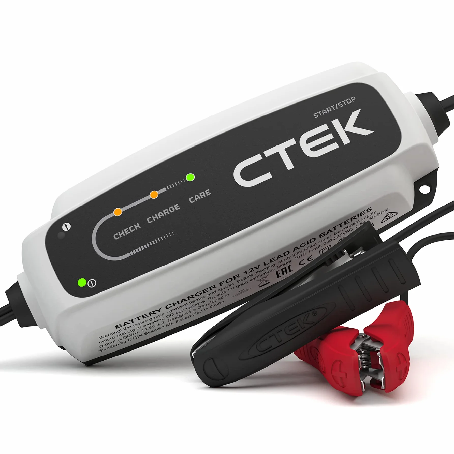CTEK CT5 START/STOP, Caricabatterie 12V, Mantenitore Di Carica Per Batteria Auto, Caricabatterie Intelligente Desolfatore Con Sistema Di Mantenimento
