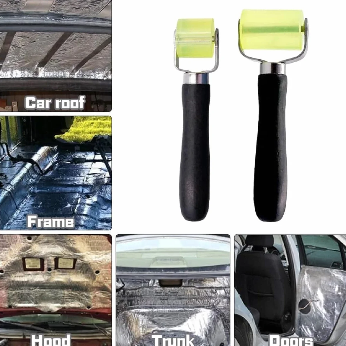 Rullo di Pressione Ruota,Rullo in Silicone Resistente,Auto Sound Deadener Applicazione 2PC Rullo per Cuciture Parati Strumento per La Bordatura E La Saldatura di Teloni in PVC