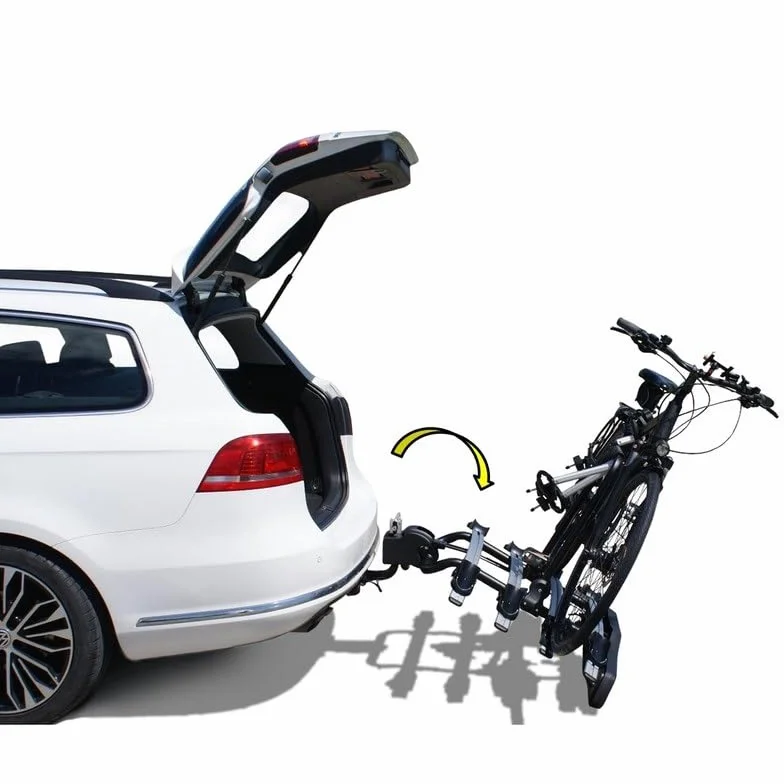 Ventus - Portabici da gancio traino per 4 bicelette - inclinabile, bloccabile (per 4 bici)