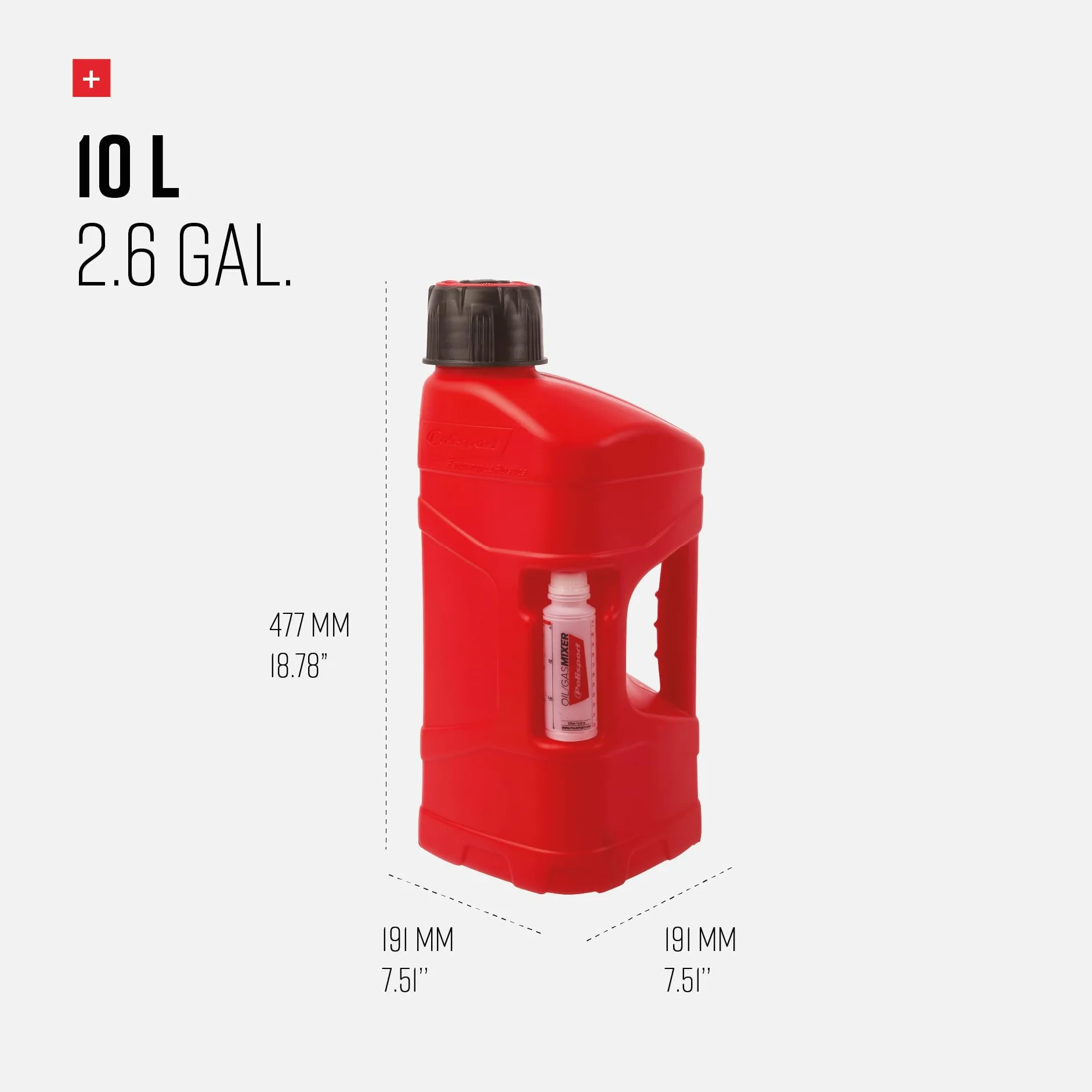 POLISPORT 8464600001 Tanica carburante 10L Rosso