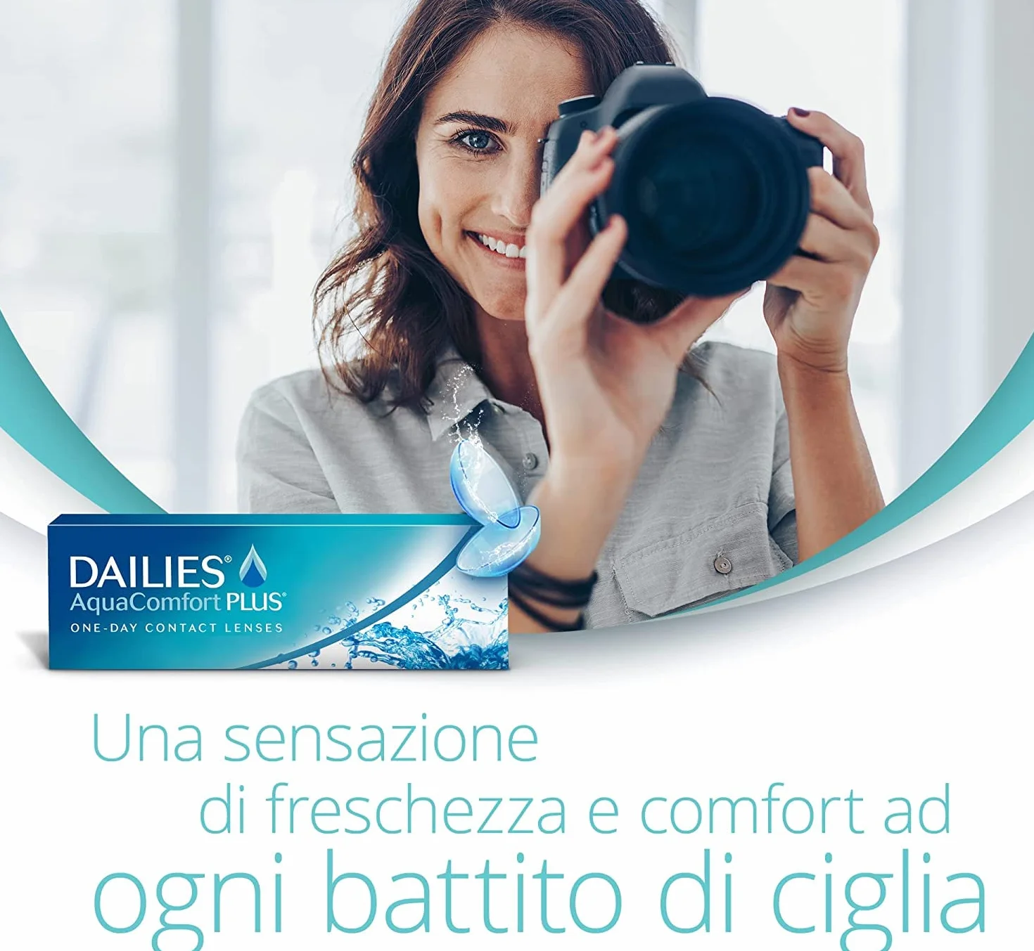 Dailies AquaComfort Plus lenti a contatto giornaliere 90 lenti BC 8.7 mm DIA 14.0 mm -02.50 diottrie