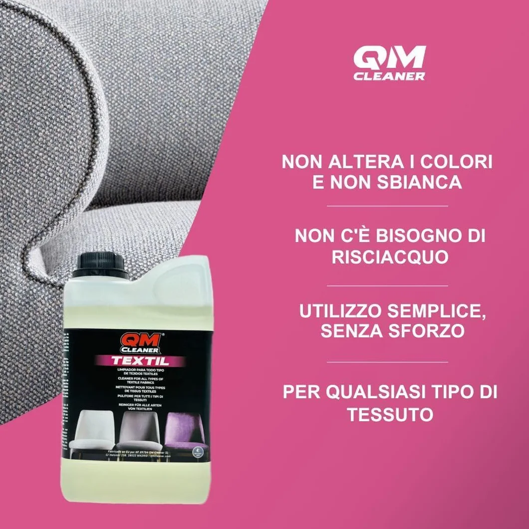QM Cleaner Kit di pulitore a secco tappeti 2 litri