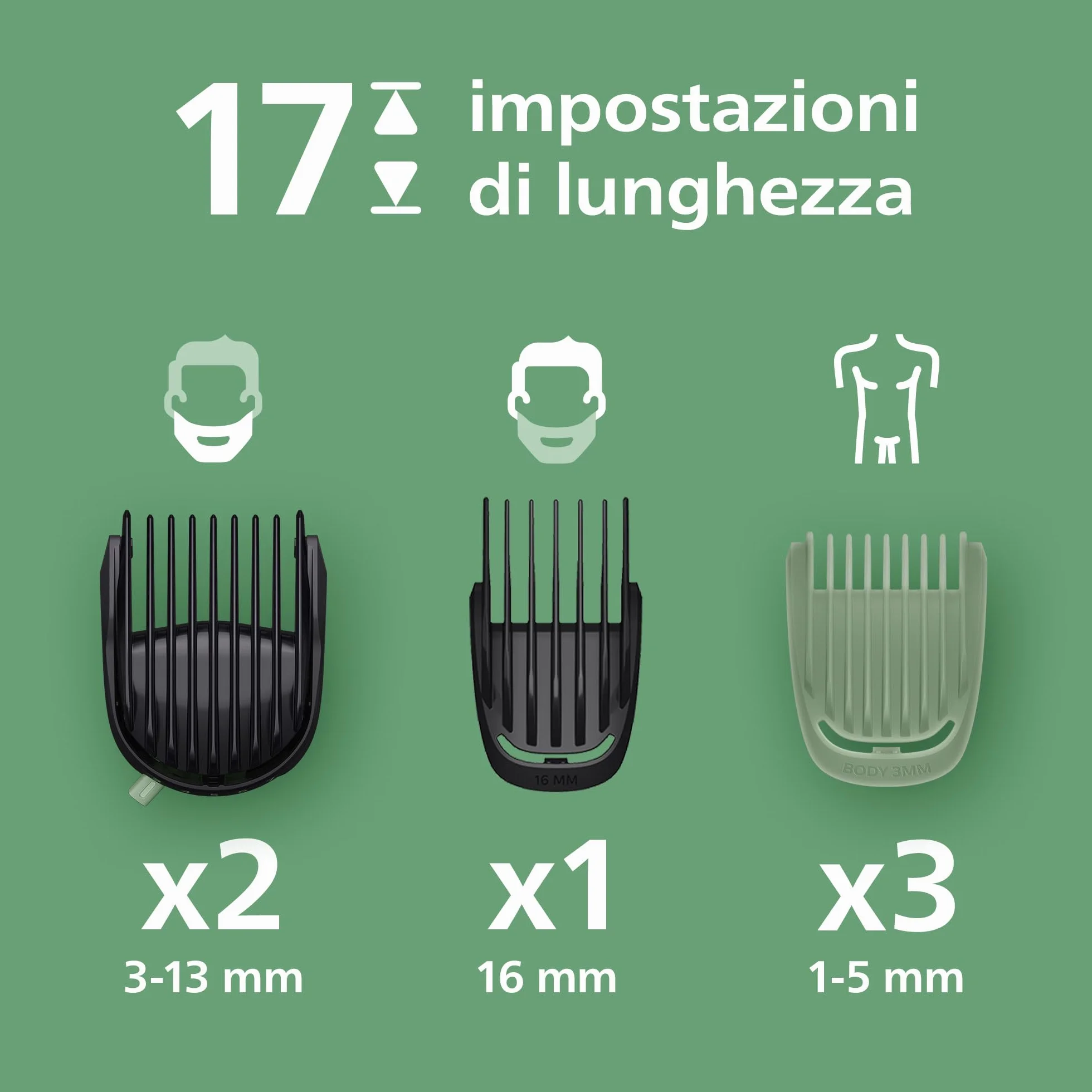 Philips Multigroom Serie 5000 11 w 1 - Trymer do brody, włosów i ciała, lame metalowe, 17 ustawień długości (0,5-16 mm), MG5951/15