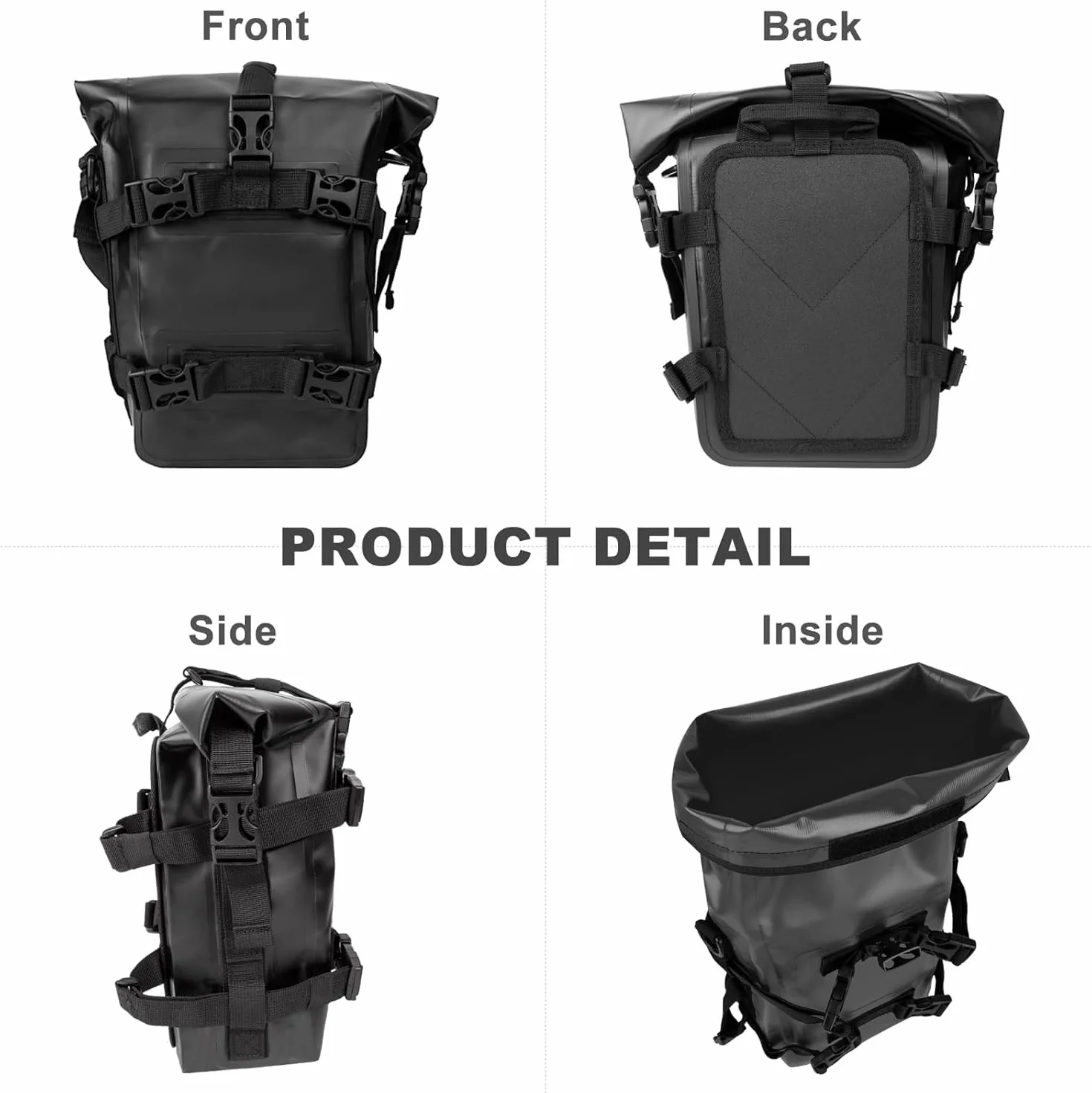 Borse Paramotore Moto 8L Impermeabile Borsa per BMW F 850 GS Adventure 2018-2022, Borsa per Telaio Paraurti Moto Motociclette Espandibile Borse Laterali,Black/A