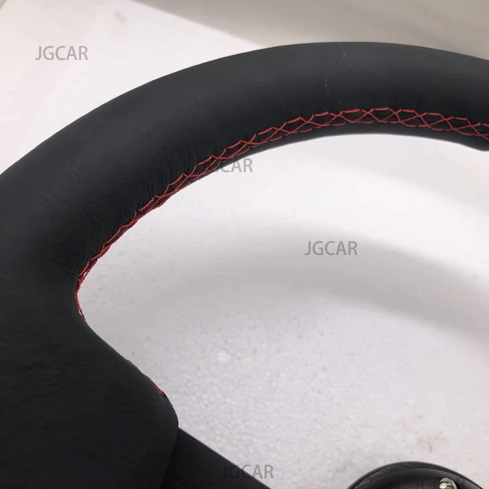 Volanti Sportivi 14 pollici 350mm Deep Dish Real in pelle Rally Tuning Racing Stewering Drifting volante con