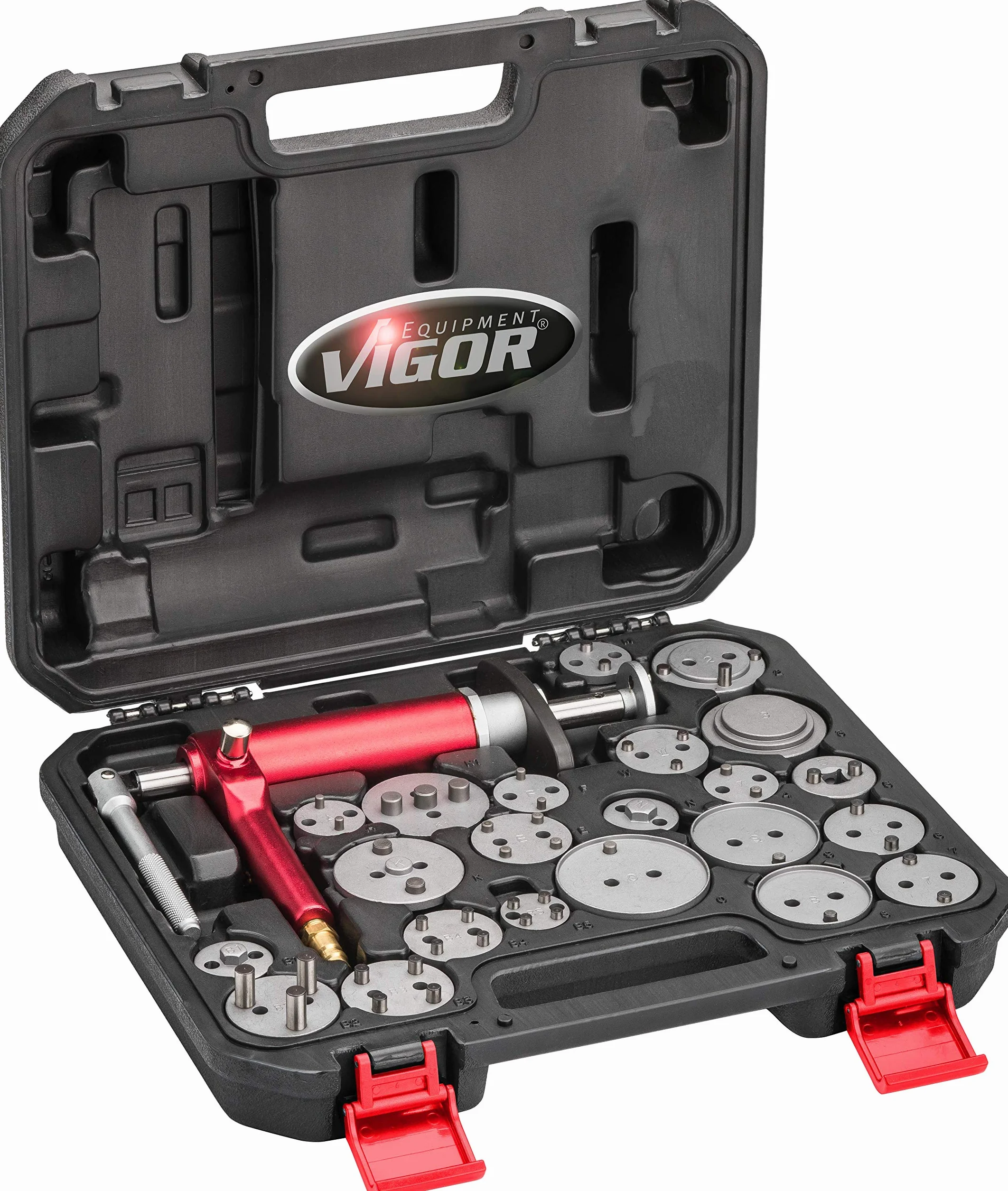 ViGOR Set di utensili pneumatici 23 pezzi per rotazione pressione pistoni freni auto VW Audi BMW Mercedes