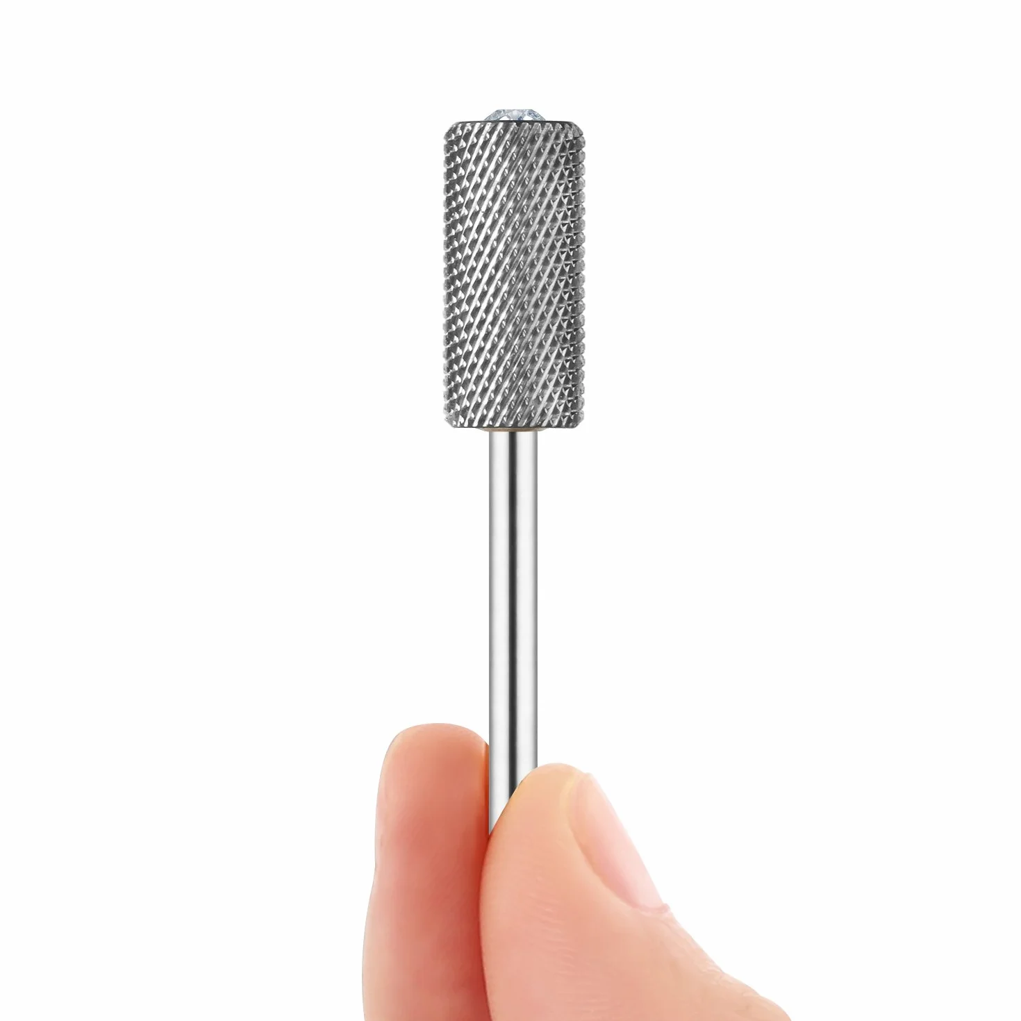 JCMaster Punta per Fresa Unghie Cristallo Carbide Forma Cilindrica Grana Media Manicure Pedicure Rimozione Gel Acrilico