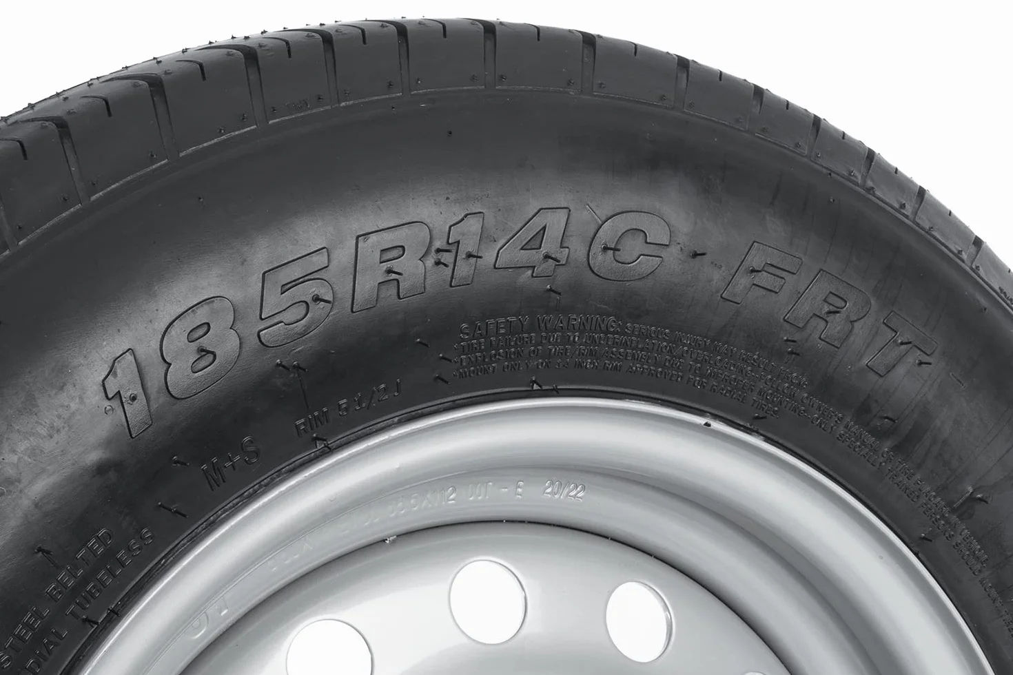 UNITRAILER LINGLONG 185/80 R14C 104/102N ruota completa rimorchio 5.5Jx14 H2 5x112 ET30 rinforzato 14 cali