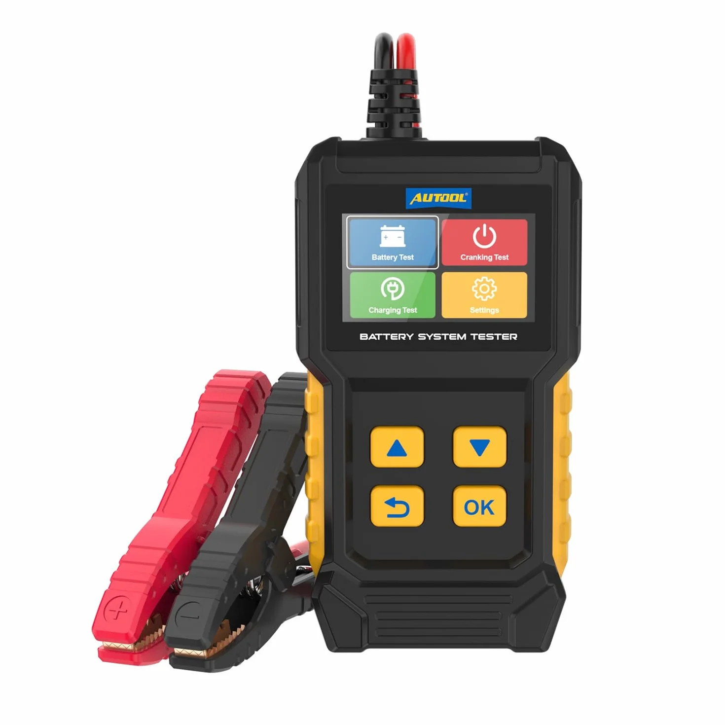 AUTOOL Tester Batteria Auto 12V 24V, 30-2000 CCA Tester Batterie Sistema di Ricarica, Strumento di Test Alternatore Auto Analizzatore Batteria Digitale per Moto, SUV, ATV, Barche