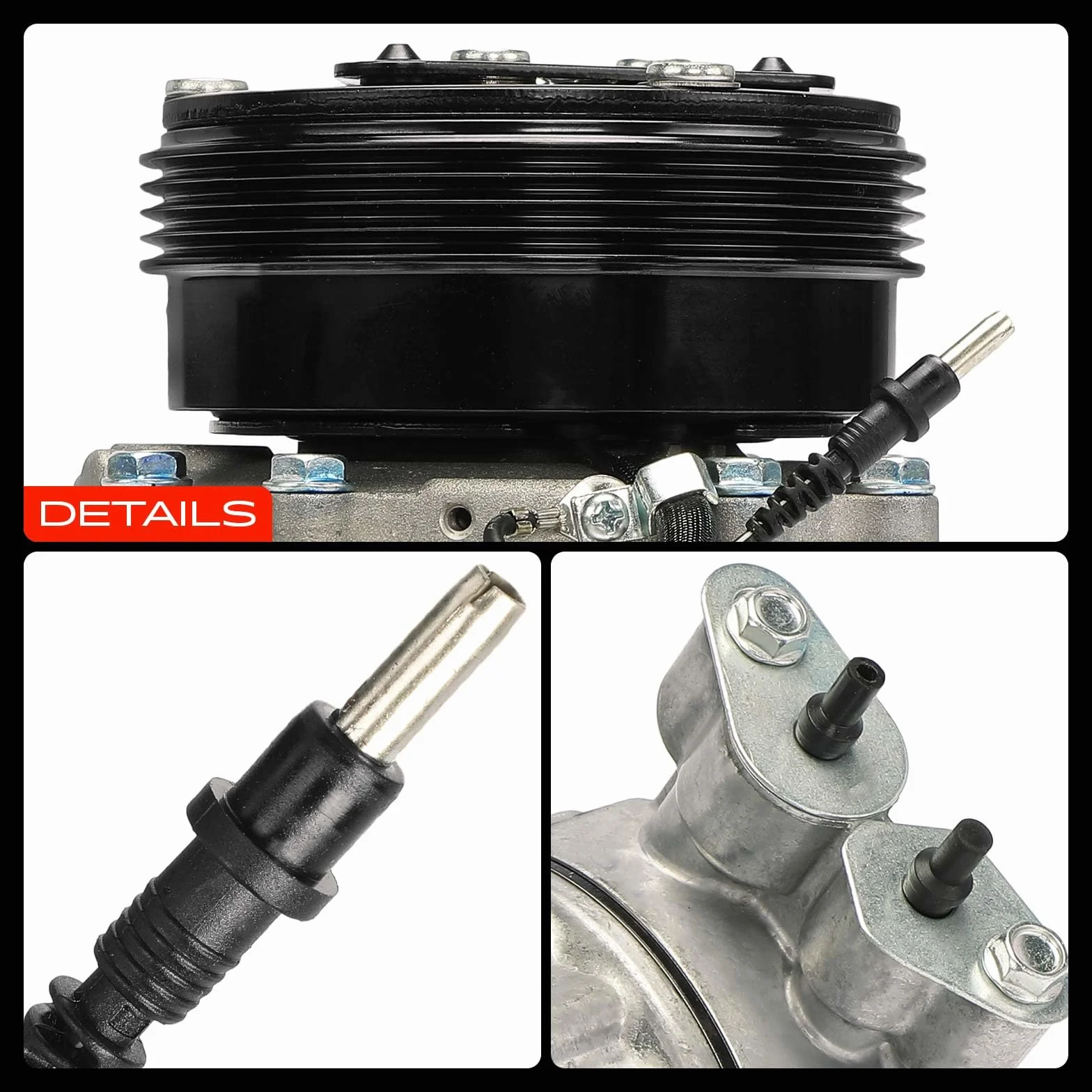 Frankberg Compressore dell'aria condizionata con frizione Benzina Compatibile Clio II Twingo I Logan Kangoo 8200840899