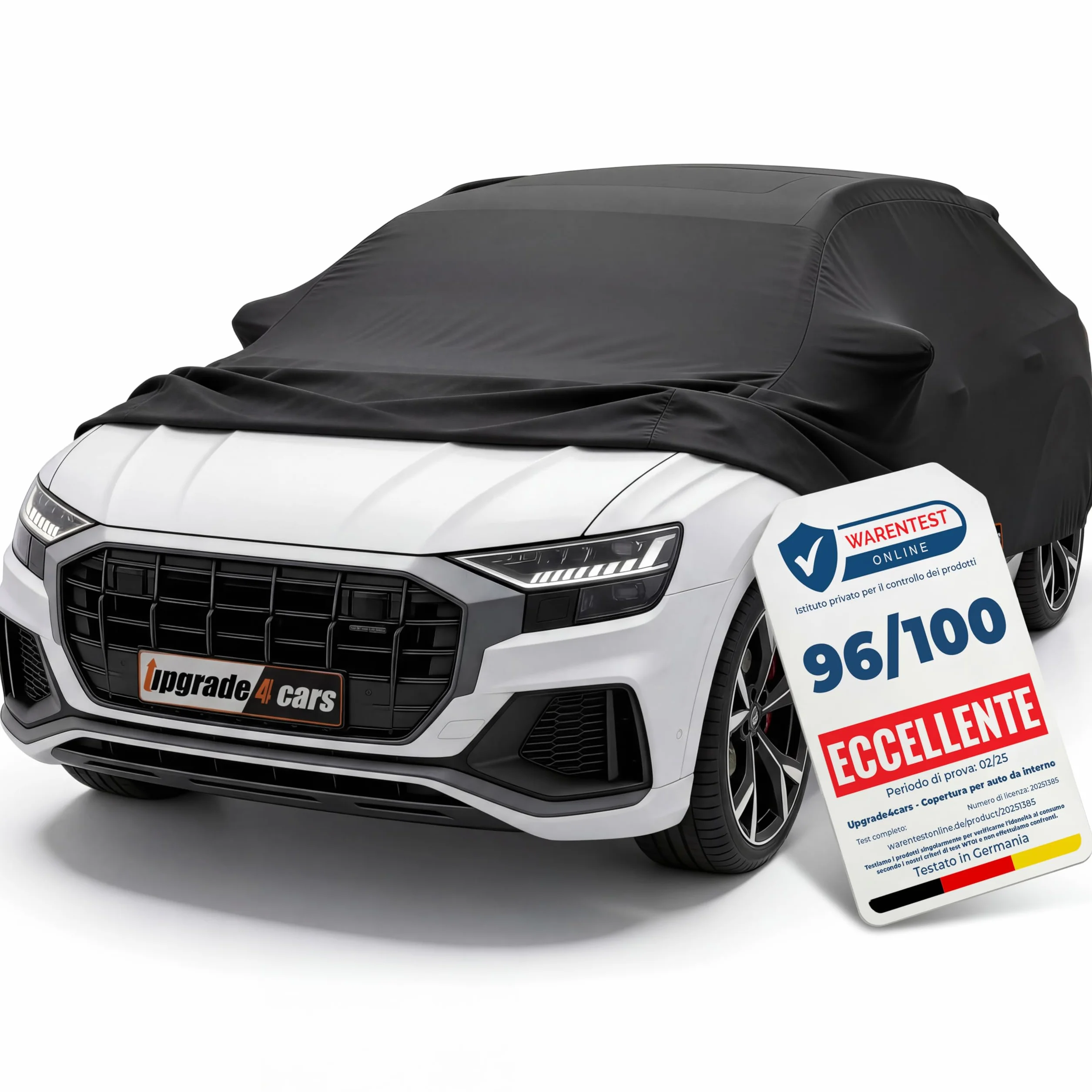 Upgrade4cars Telo Copriauto da Interno Elastico | Copertura Elasticizzato in Tessuto Nero | Dimensione SUV - M (450-480 cm)