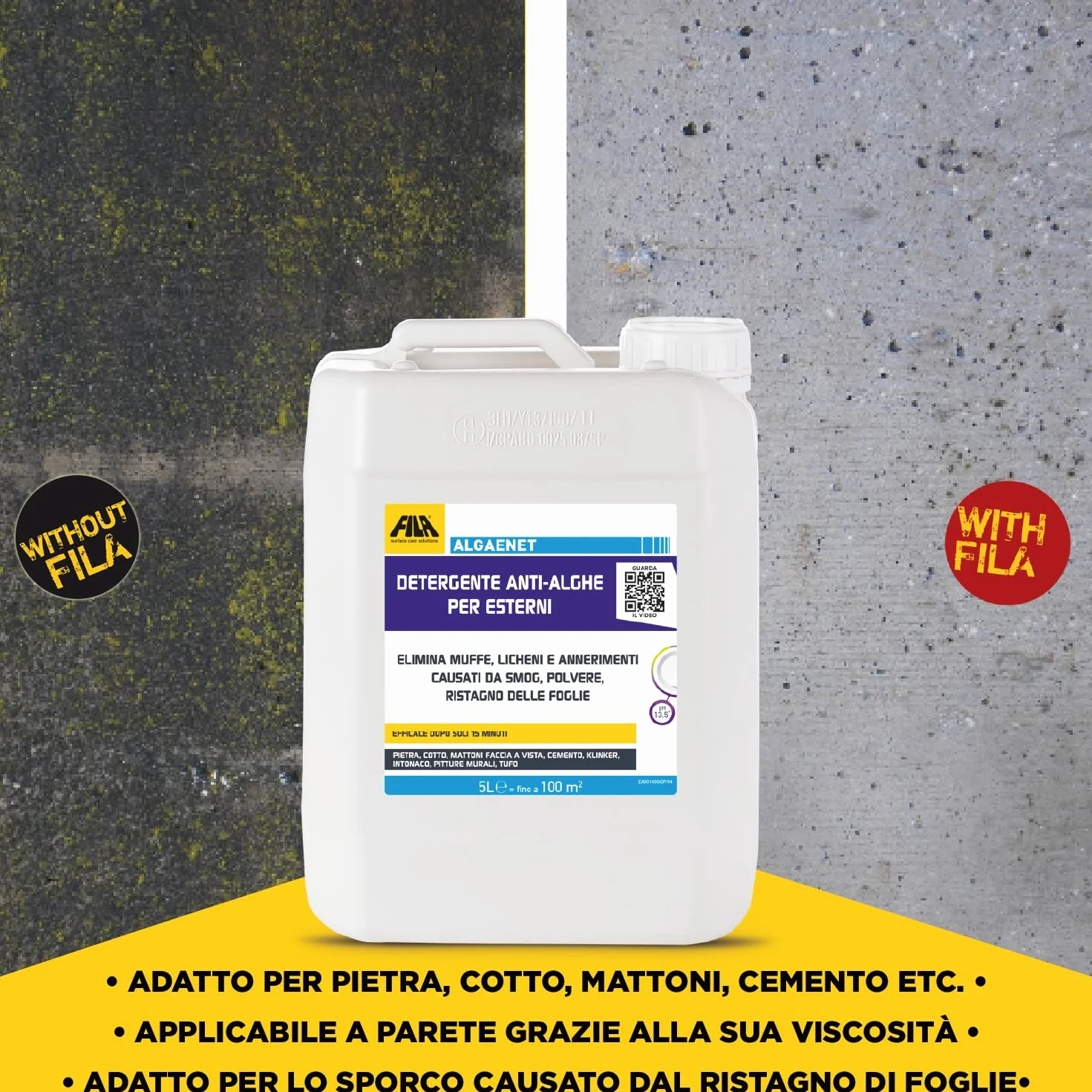 FILA Surface Care Solution ALGAENET Detergente Anti-Alghe 5 Litri