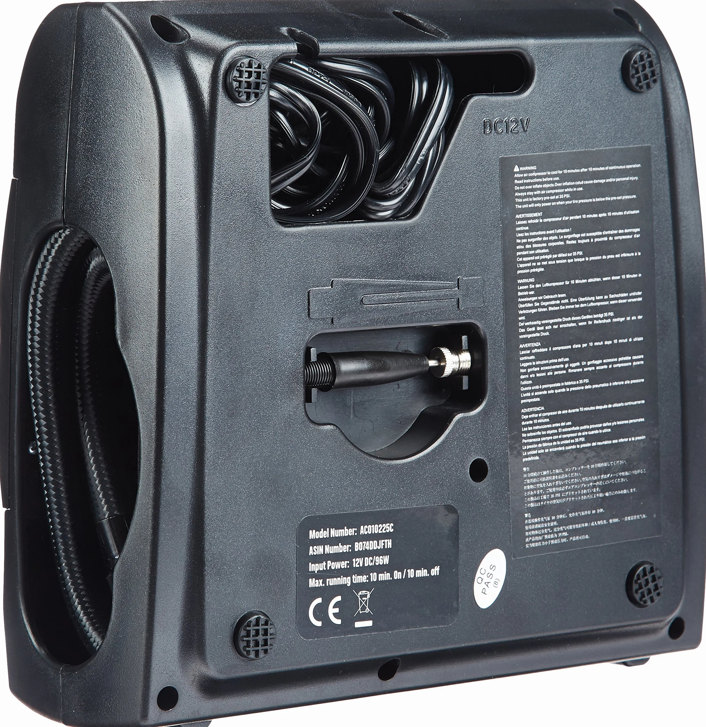Amazon Basics Compressore d'aria portatile 12 V 150 PSI nero