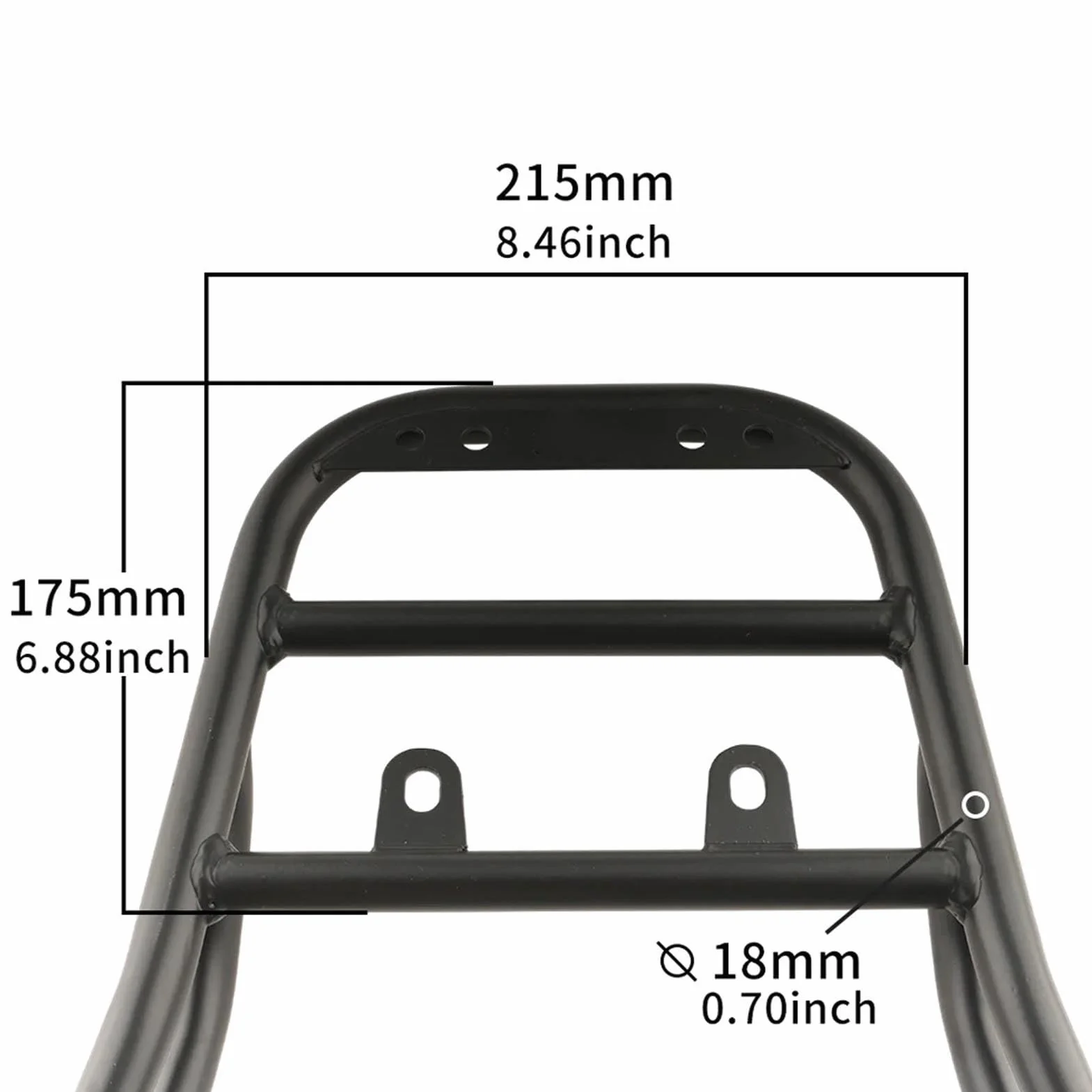 Ausla Portapacchi Posteriore per Scrambler 800 2023-2025, Alta Resistenza, con capacità di 10 Kg, Tubi Senza cuciture.
