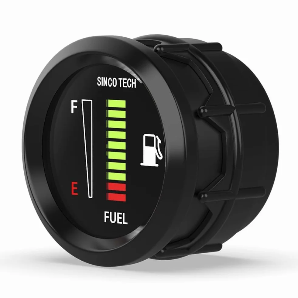 Indicatore di livello carburante 52 mm 12V plastica nera