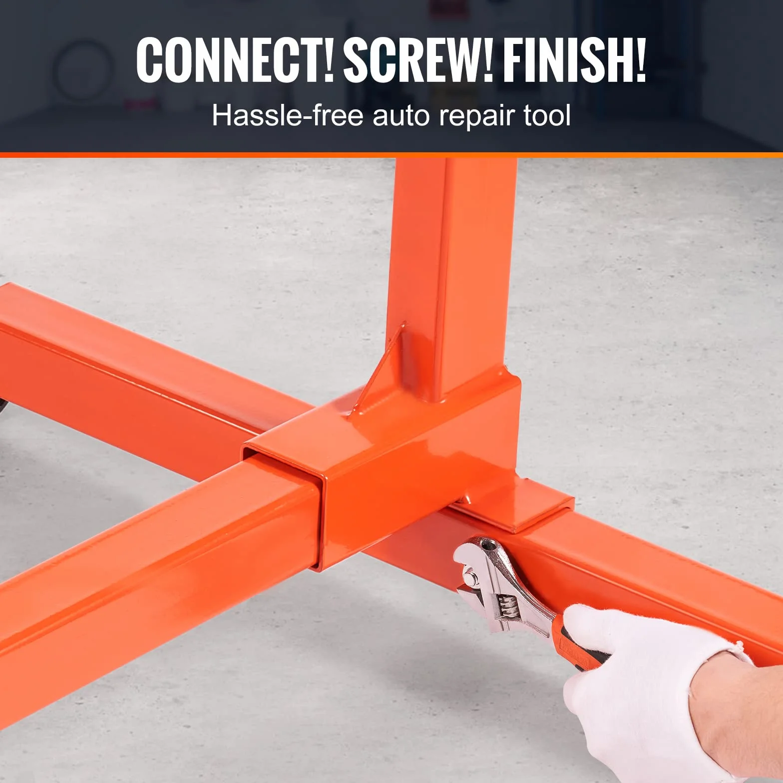 VEVOR Cavalletto di Supporto per Motori Portata 340kg con Ruote Freni Base a H Bracci Girevoli 360°