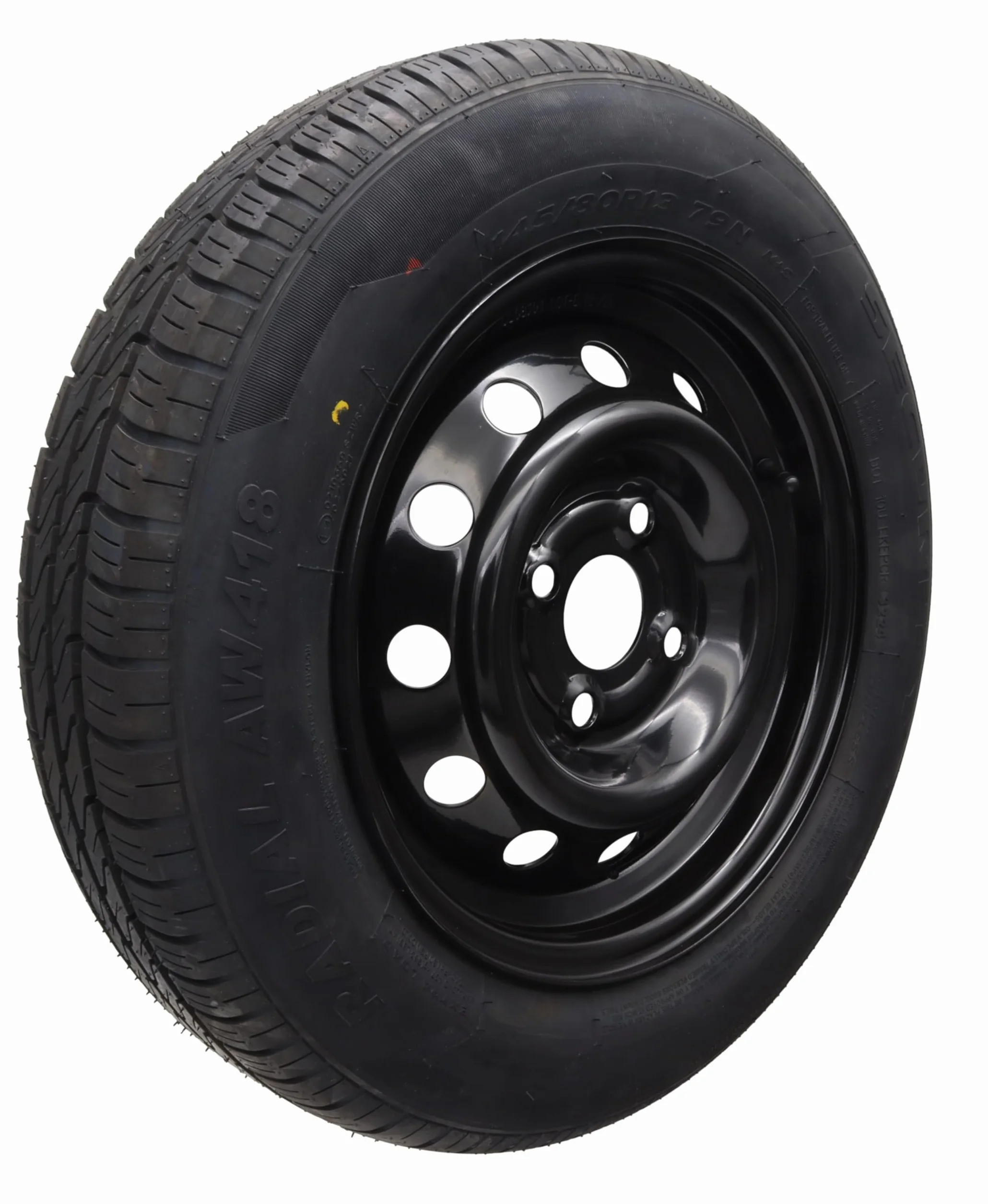 Ruota completa 145/80R13 79N 4 x 100, 4Jx13, 145 80 R 13, llanta nera, ruota per rimorchio