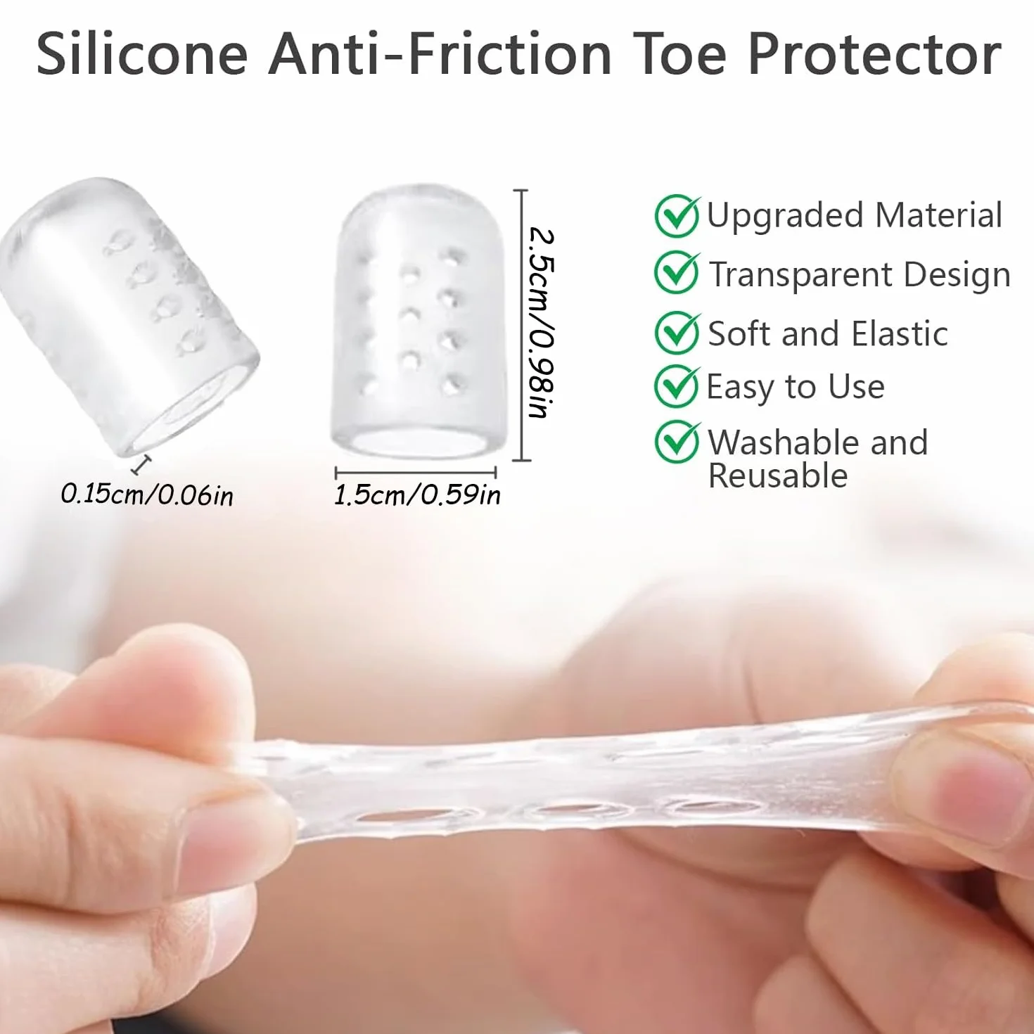 Silicone Protezione Punta Piedi Traspirante 55 Pezzi Elevata Elasticità Adatto Camminare