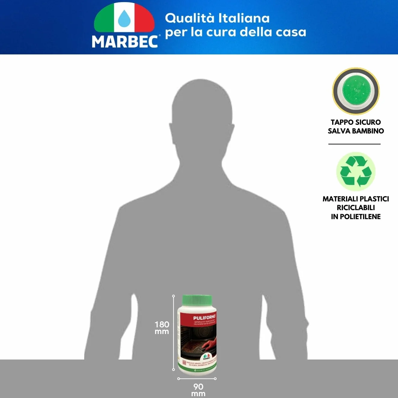 MARBEC PULIFORNO® 1KG Detergente gel disincrostante per forni e barbecue