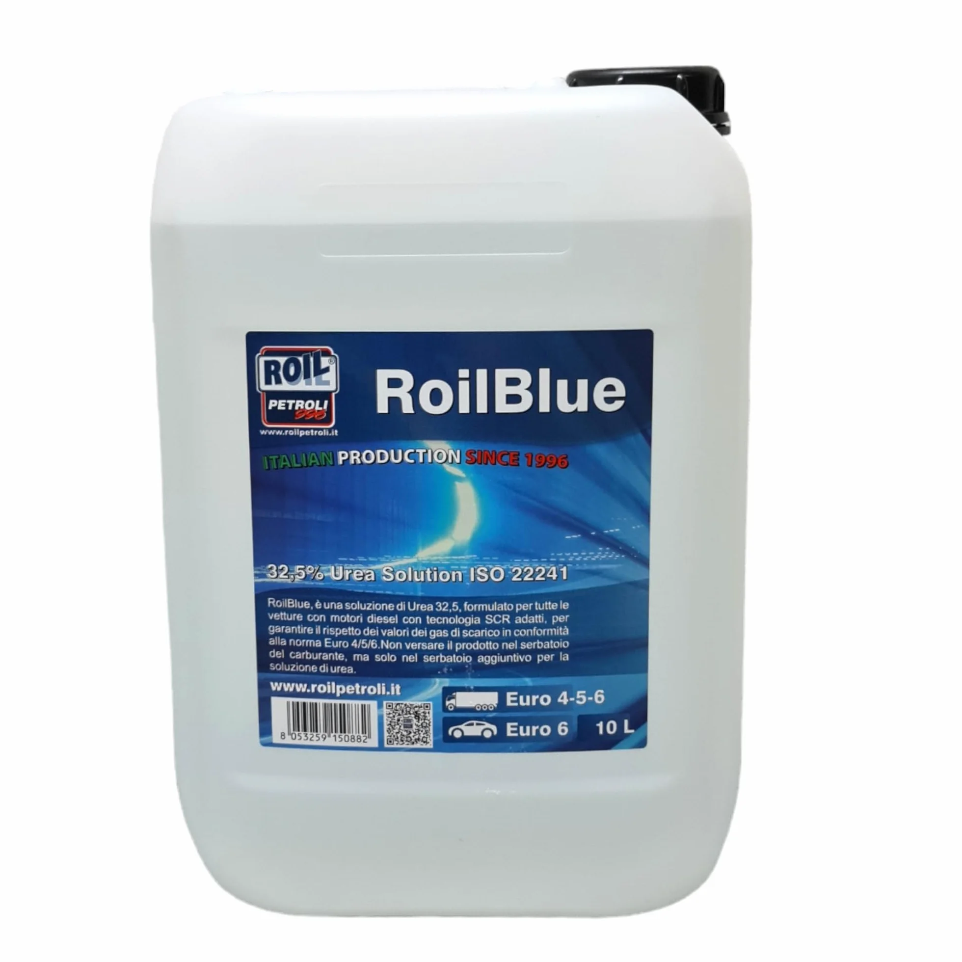 ROILBLUE AdBlue UREA 32.5 Euro 6 Additivo per Motori Diesel 10 Litri ISO 22241 Tanica con Imbuto