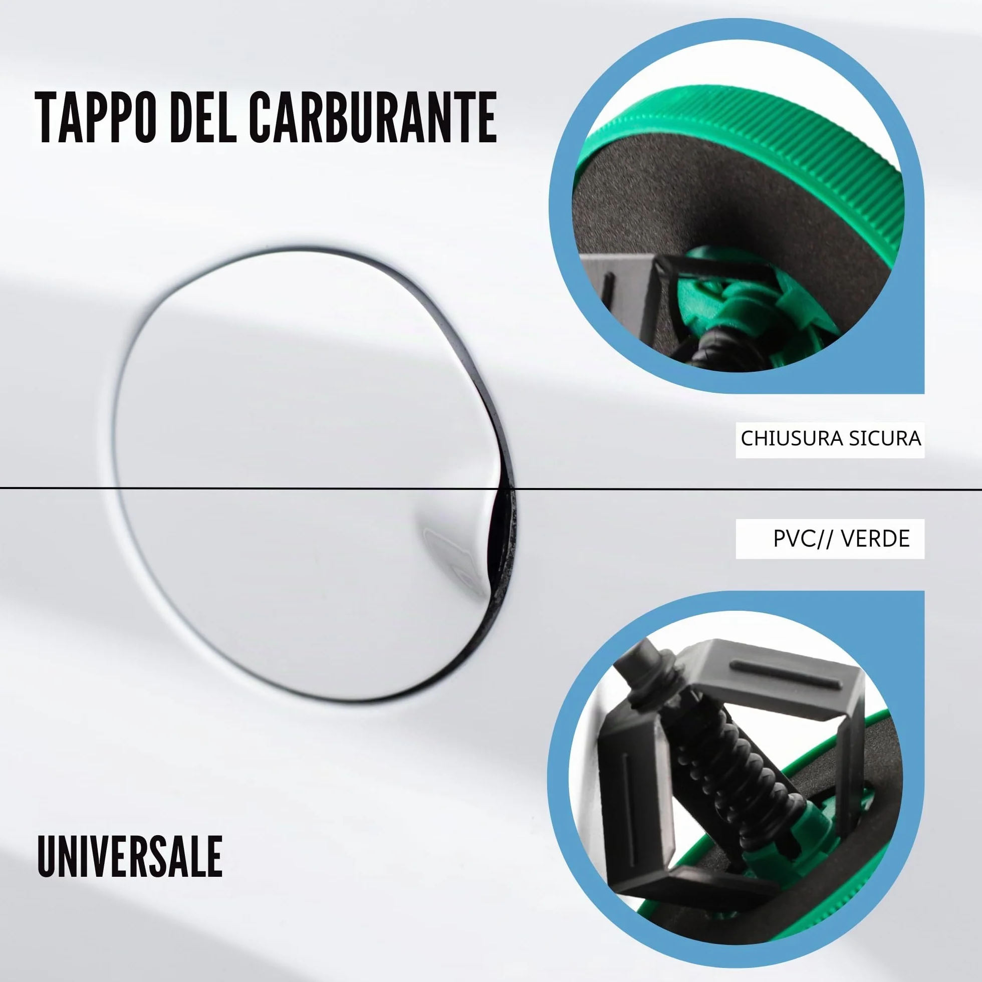 AUTOZOCO Tappo in plastica per serbatoio carburante vite screw universale, tappo benzina universale, tappo carburante regolabile, tappo serbatoio carburante, tappo serbatoio carburante, tappo di