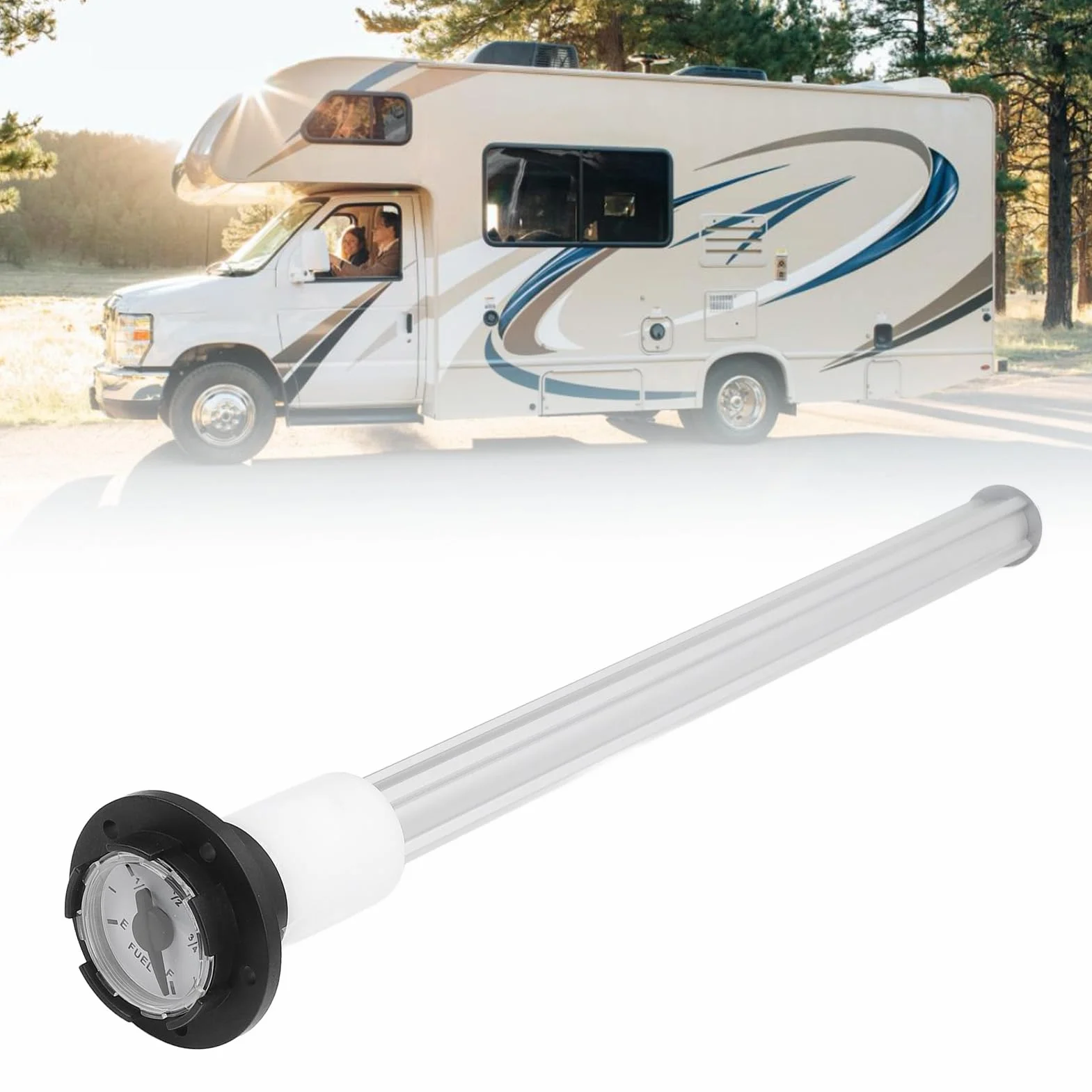 Misuratore del Tappo del Manometro del Gas Ad Alta Precisione Resistente Alla Temperatura per Yacht, Auto, Camion - Tappo del Carburante Meccanico Sigillato vestibilità Universale (450 mm)