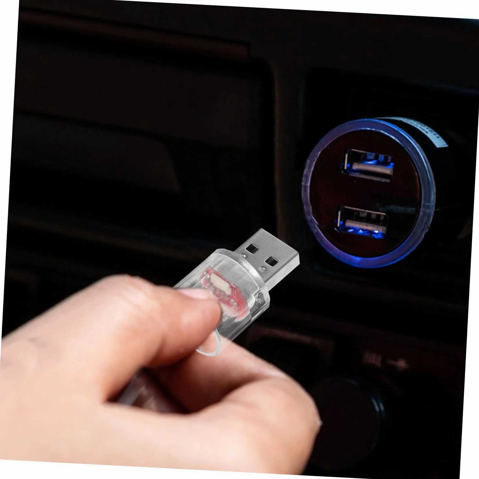Lampada Decorativa Blu USB per Interni Auto Illuminazione a LED Atmosfera Elegante Romantica