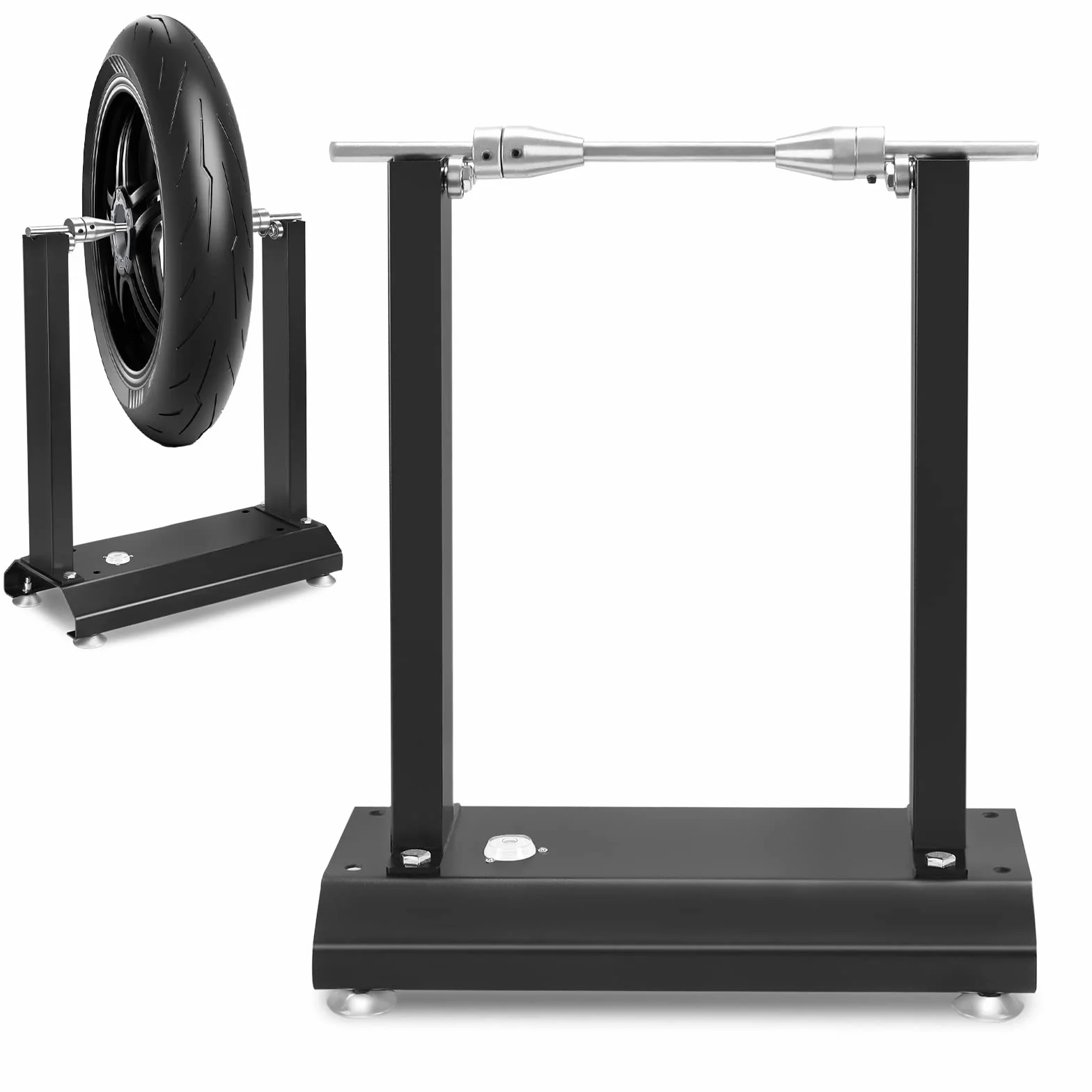 Aufun Motorcycle Bilancing Machine, bilanciamento del Bordo Pneumatico per Moto di Capra, per Quasi Tutti i Cerchi di Motocicletta e Scooter, 40x19x50 cm