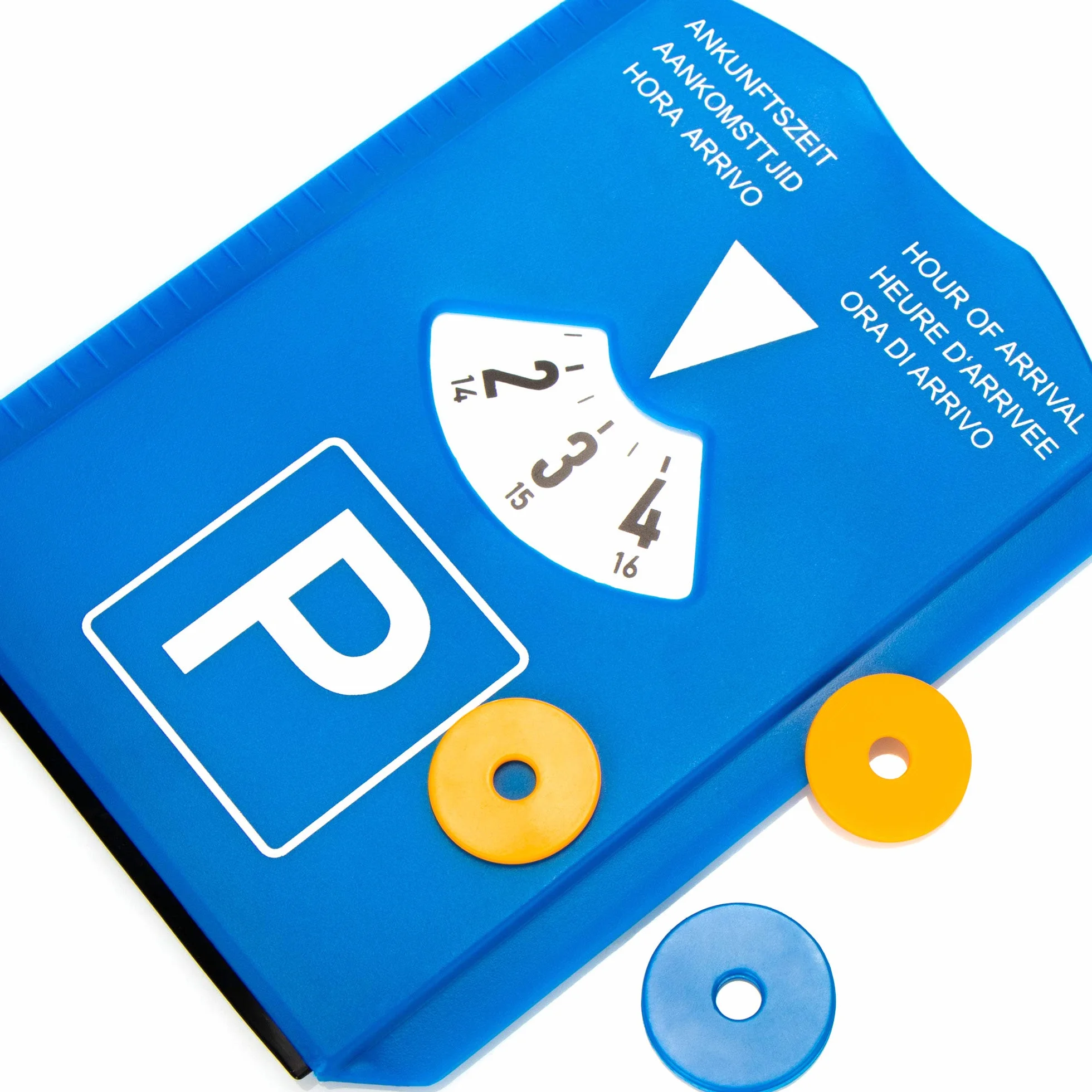 Disco orario con raschietto per ghiaccio labbro in gomma chip per carrello della spesa, parchimetro in plastica 2 pezzi